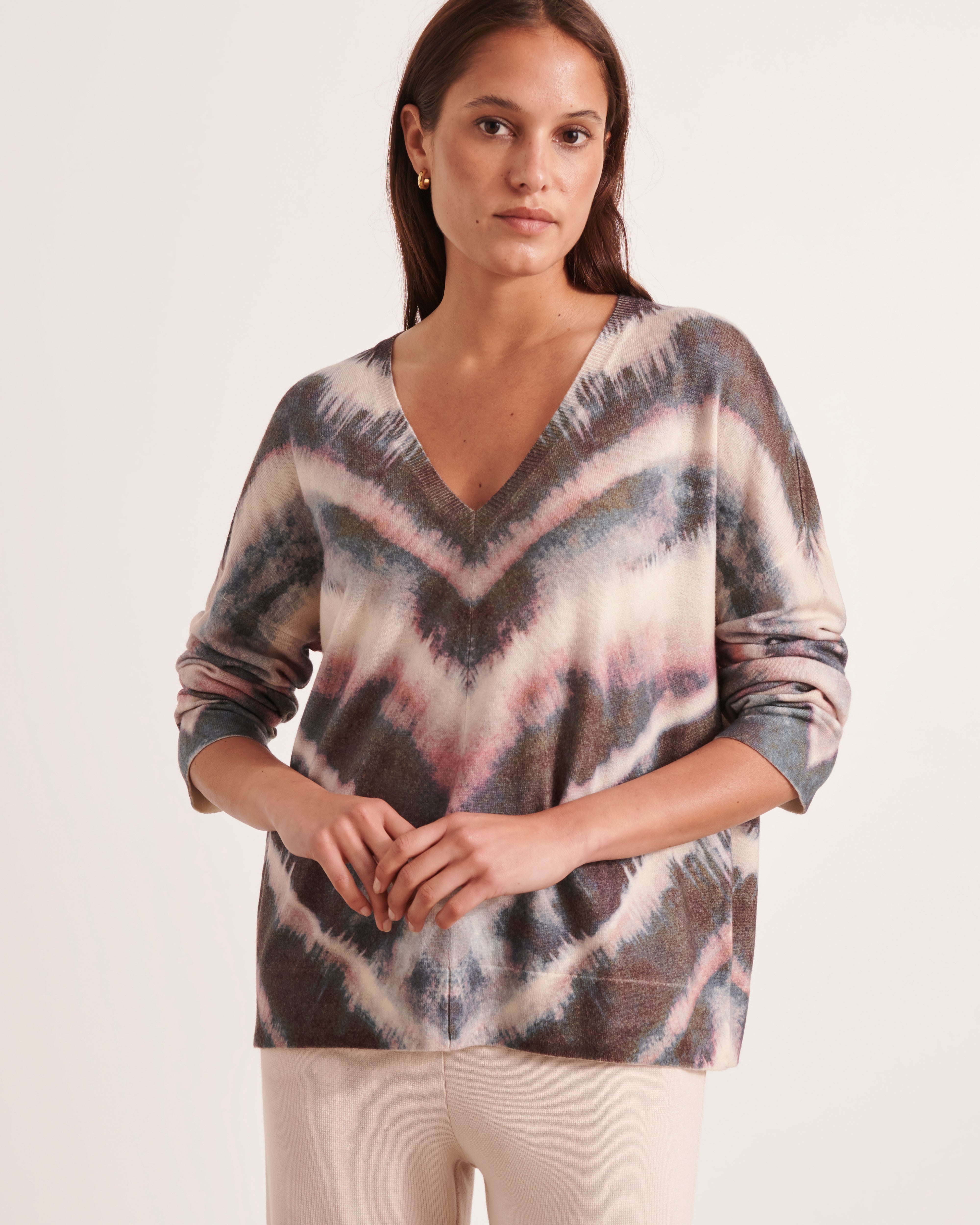 Pull en maille tie-and-dye ARTISTIQUE/12127/801