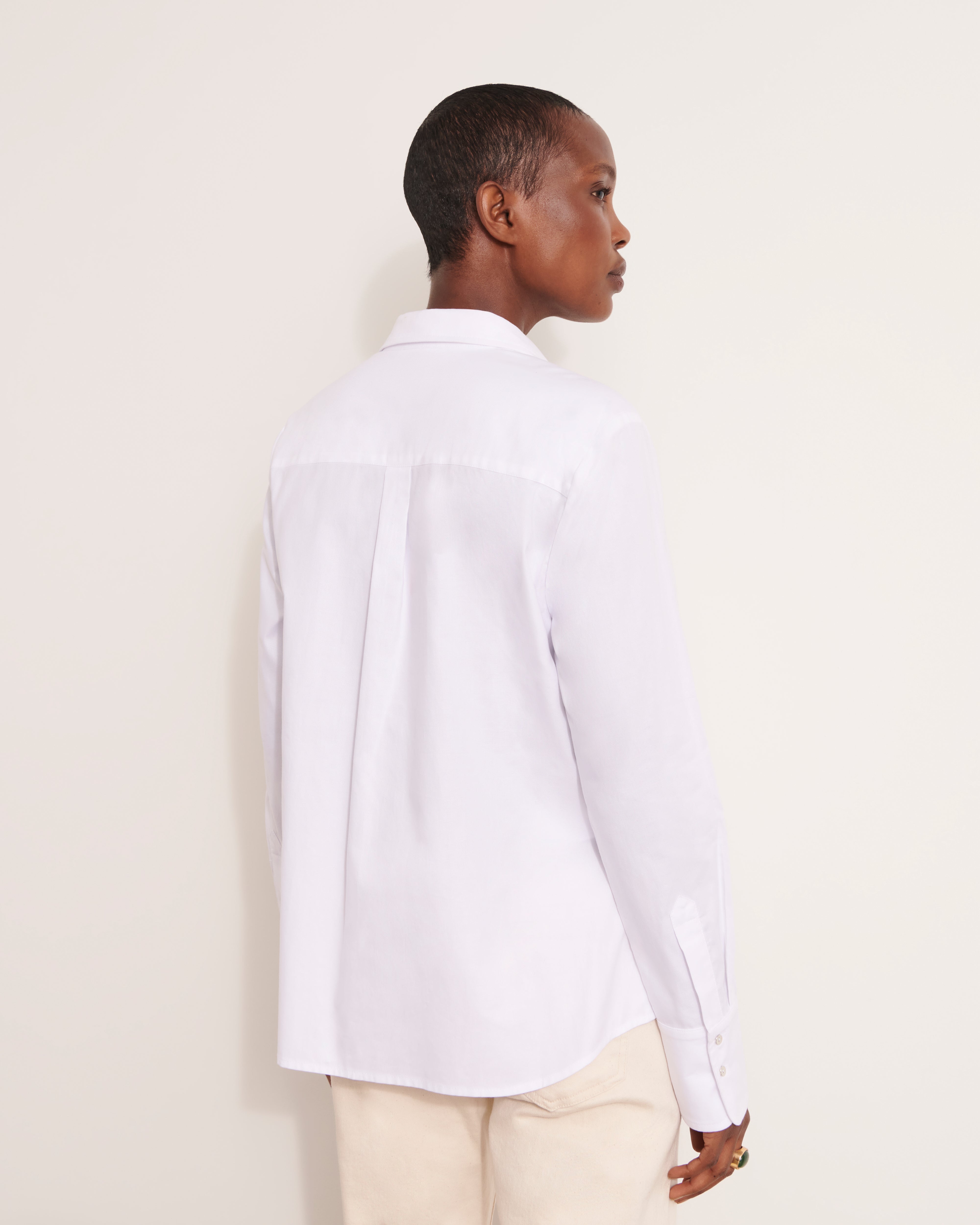 chemise blanche en coton oxford