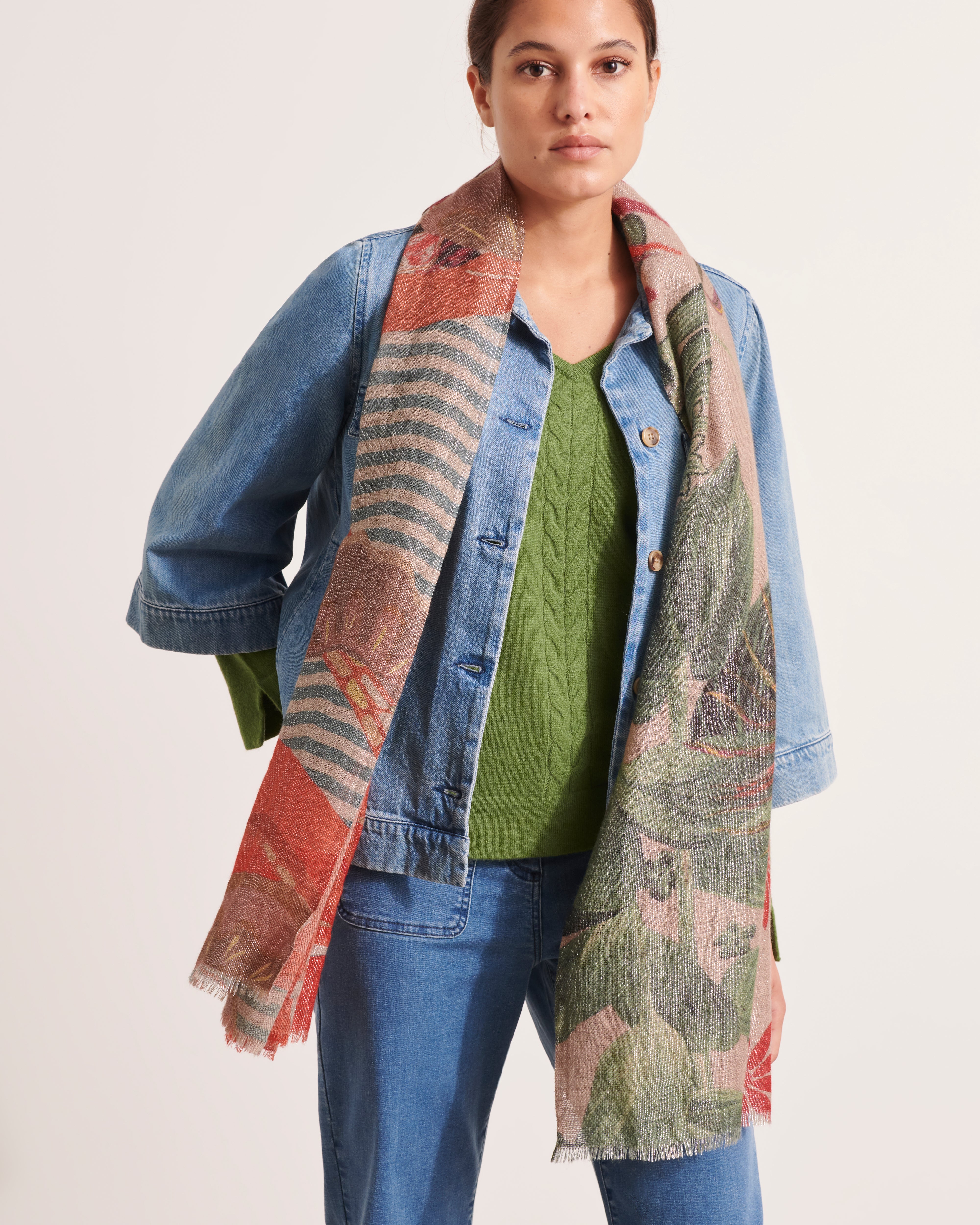 Echarpe imprimée irisée ELFY/12107/580