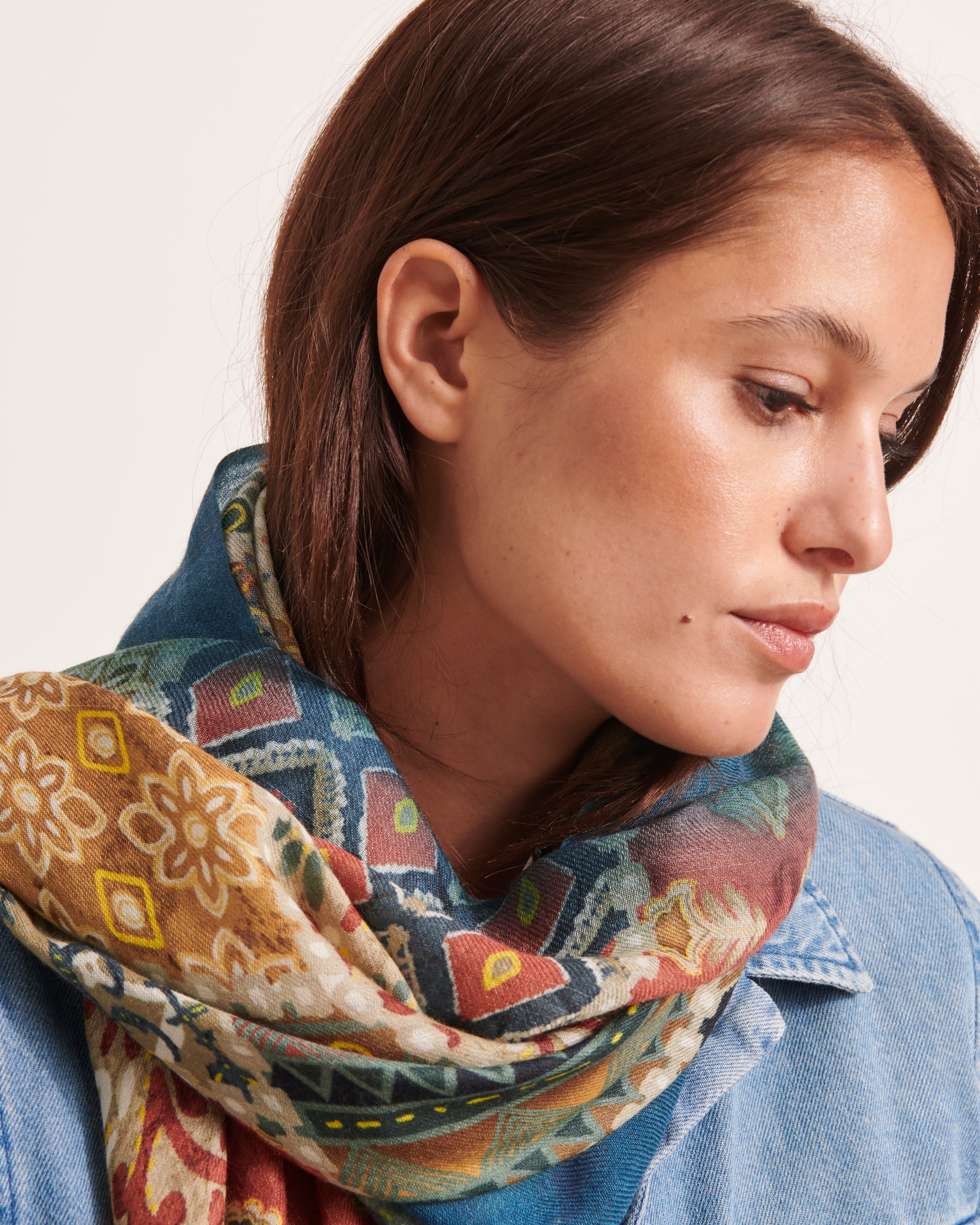 ELINA/12095/630 printed scarf