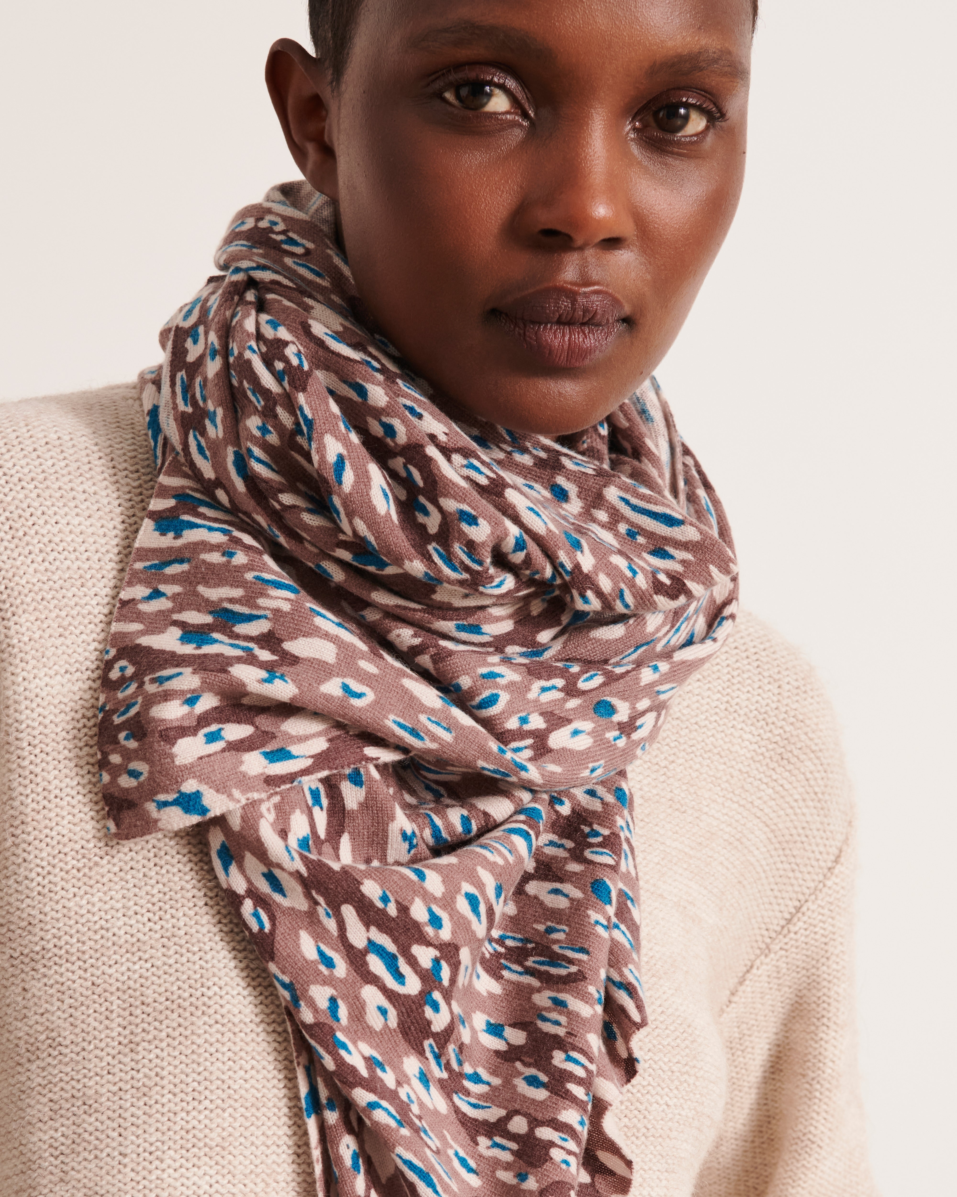 Printed scarf ENNA/12246/791