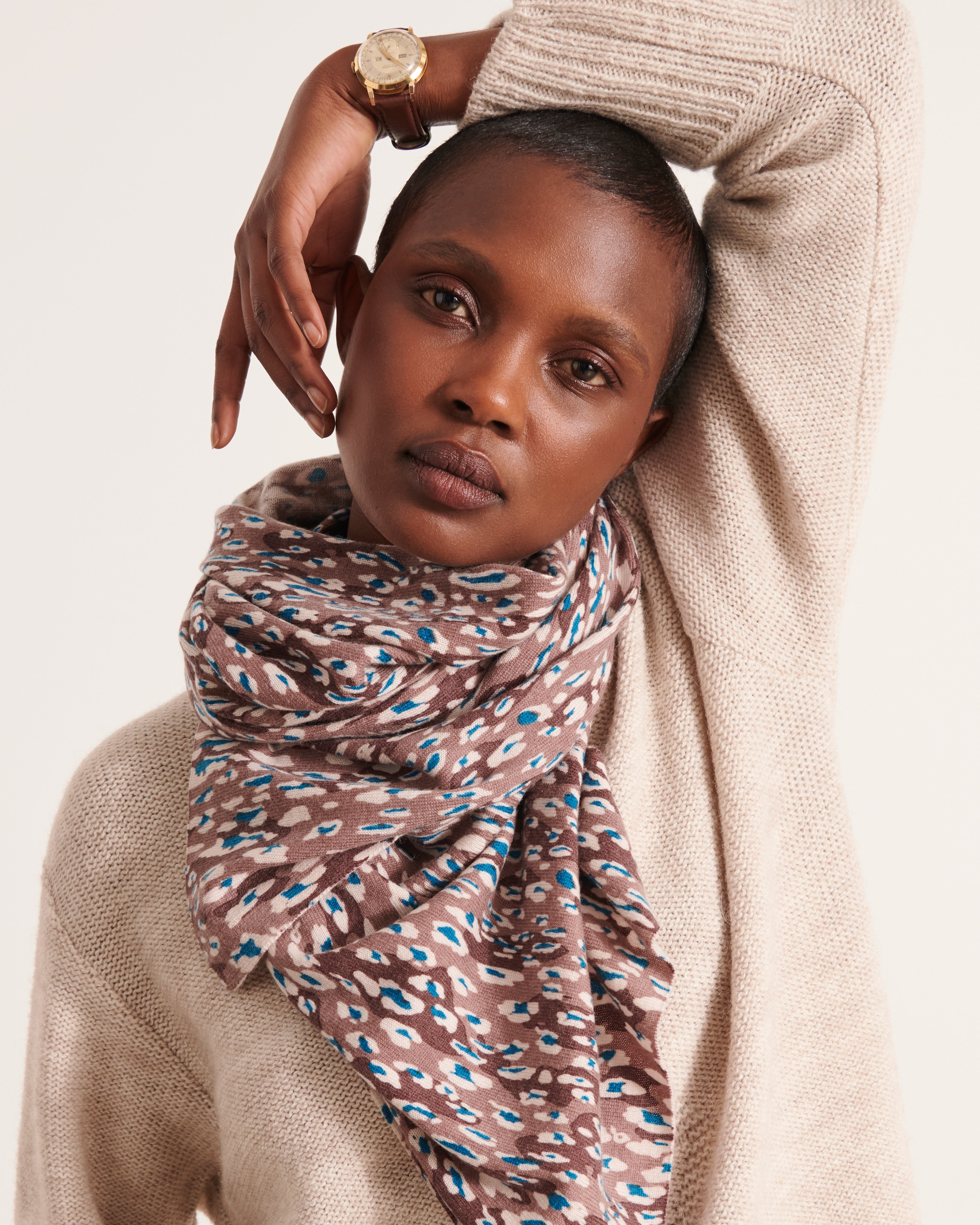 Printed scarf ENNA/12246/791