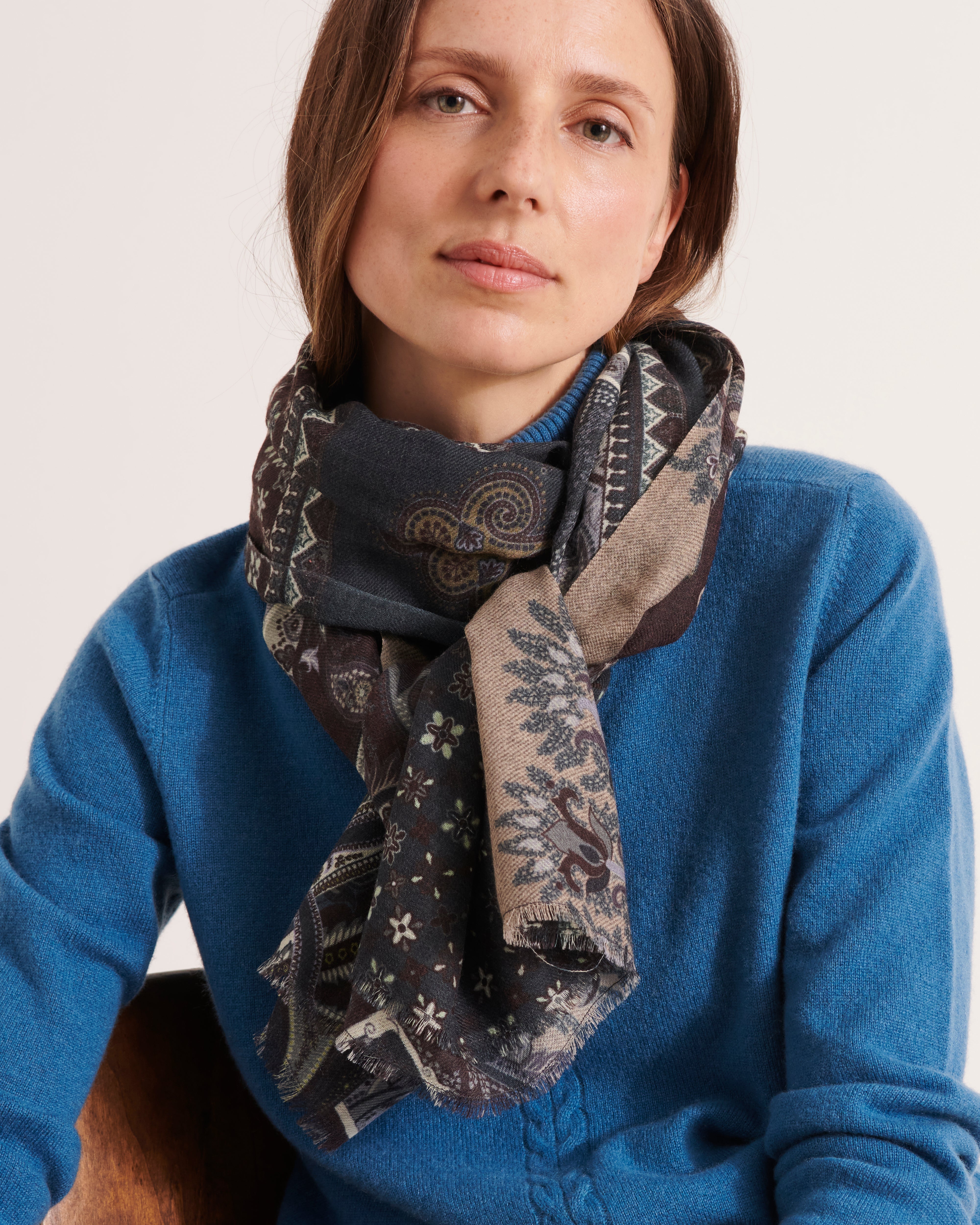 Printed scarf ESCALE12/12174/630