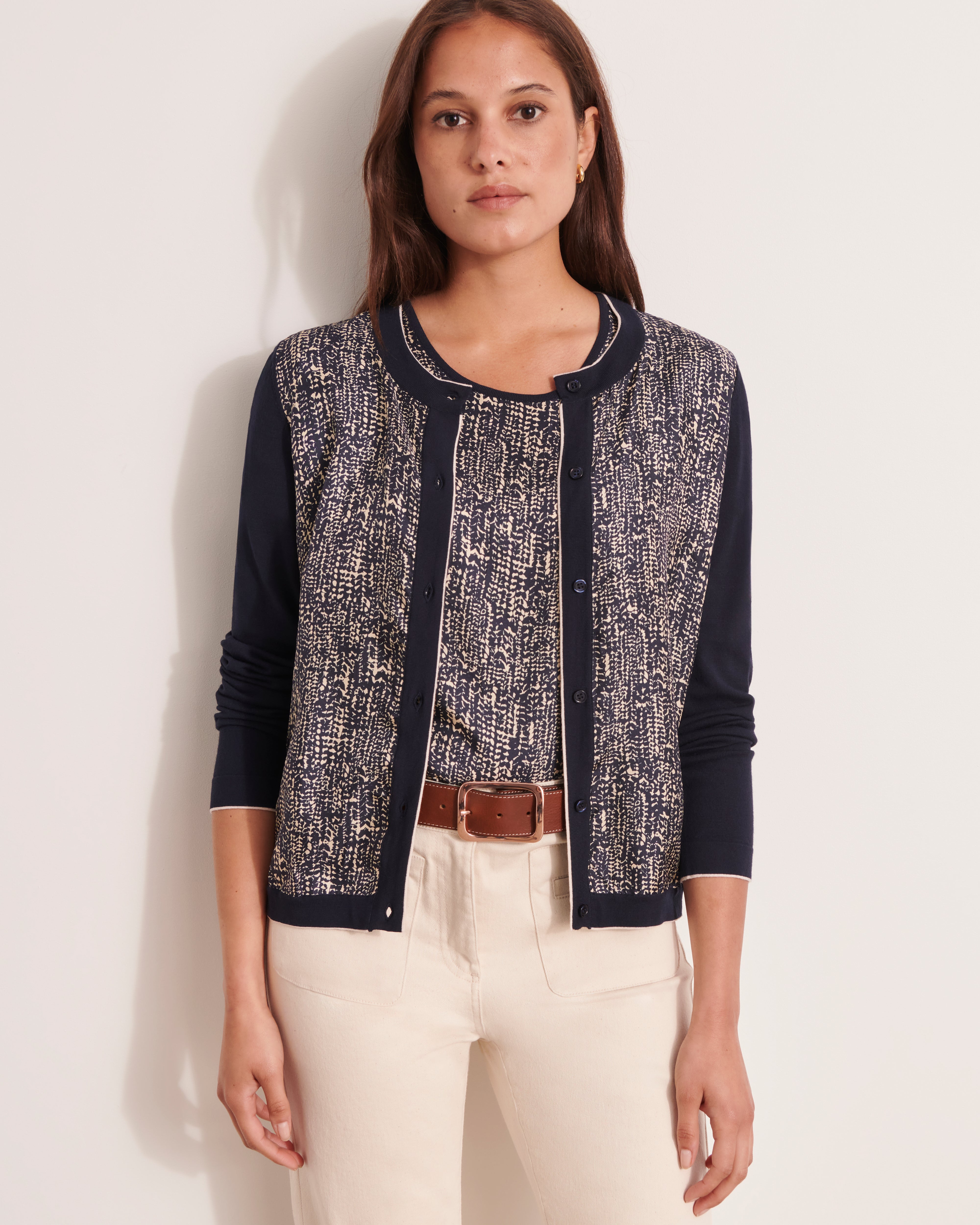 Gilet imprimé bimatière twin-set GARDOISE/12122/635