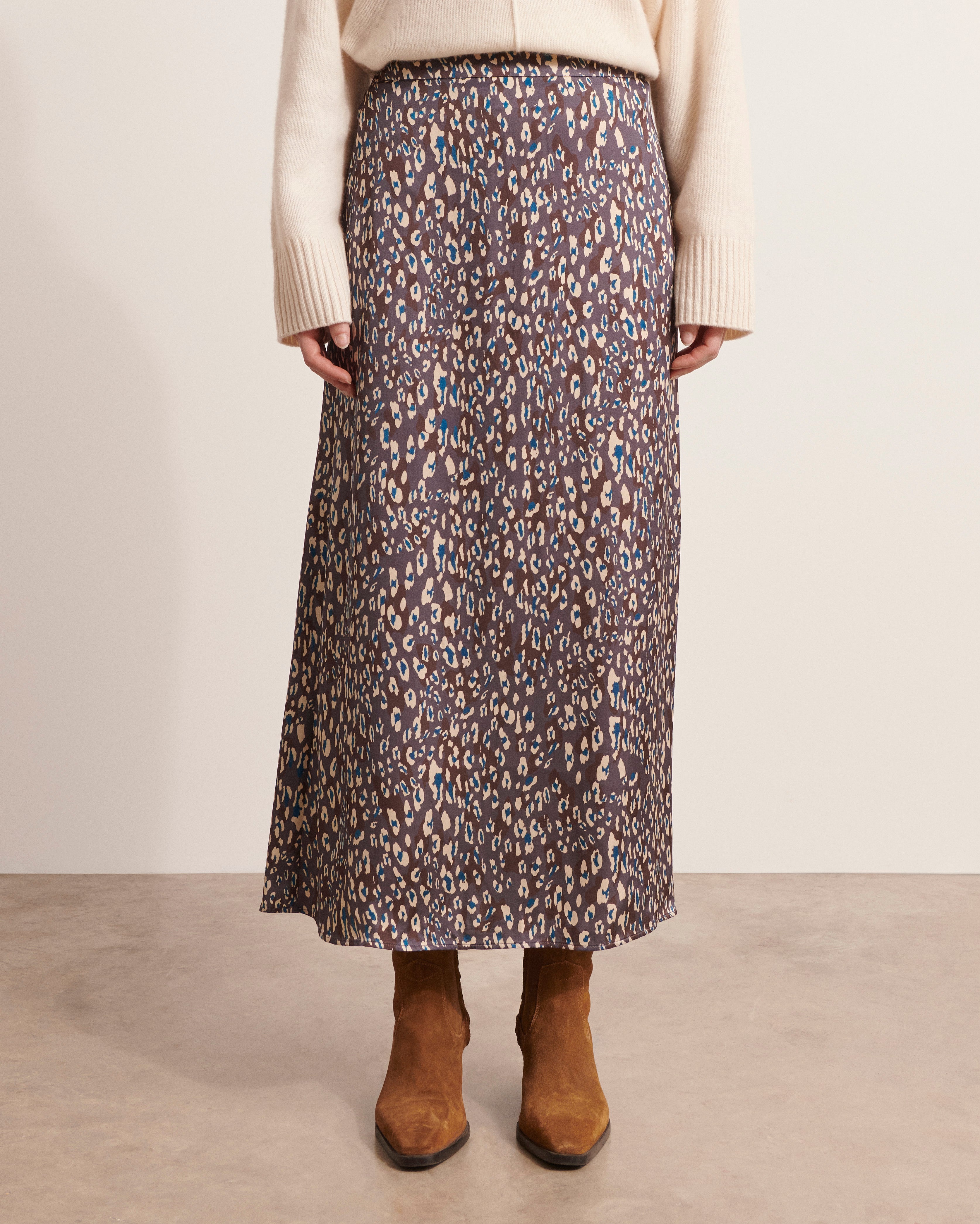 Falda larga estampada JAGUAR/12152/540