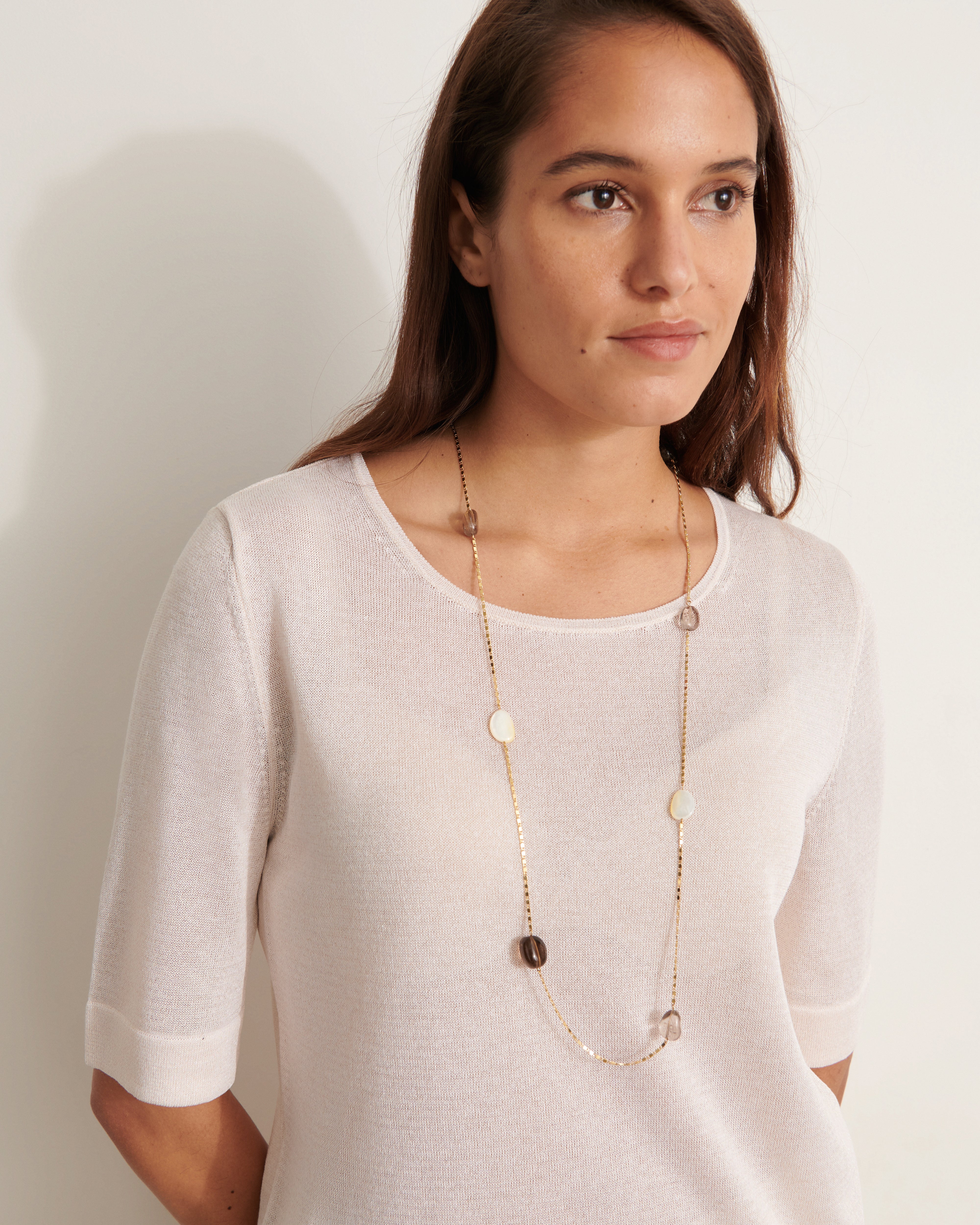 Necklace Sautoir DorÃ© Long Gadrooned Bead Sautoir Necklace Multi Gold