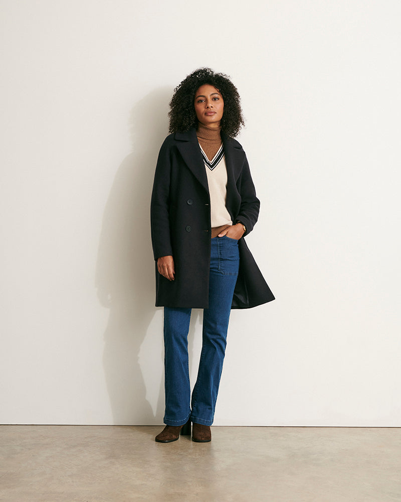 MARIN wool cloth pea coat/88347/317