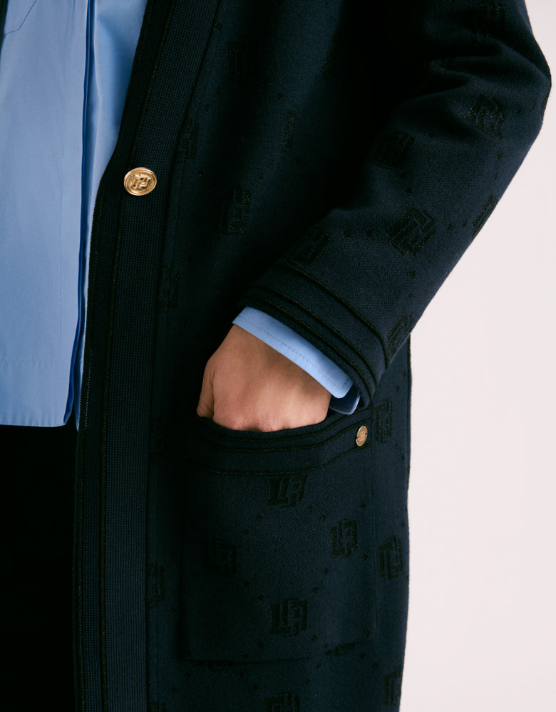 Manteau maille jaquard irisée NEF/88005/886