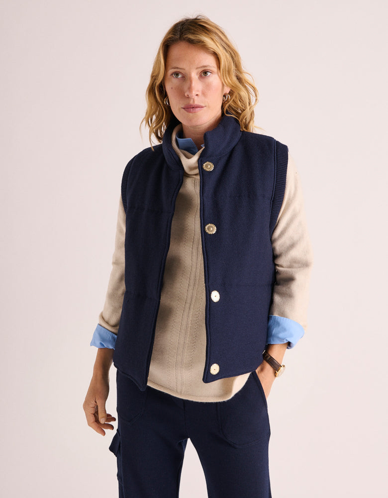 Veste doudoune matelassée maille milano en laine mérinos NOE1927/88098/319