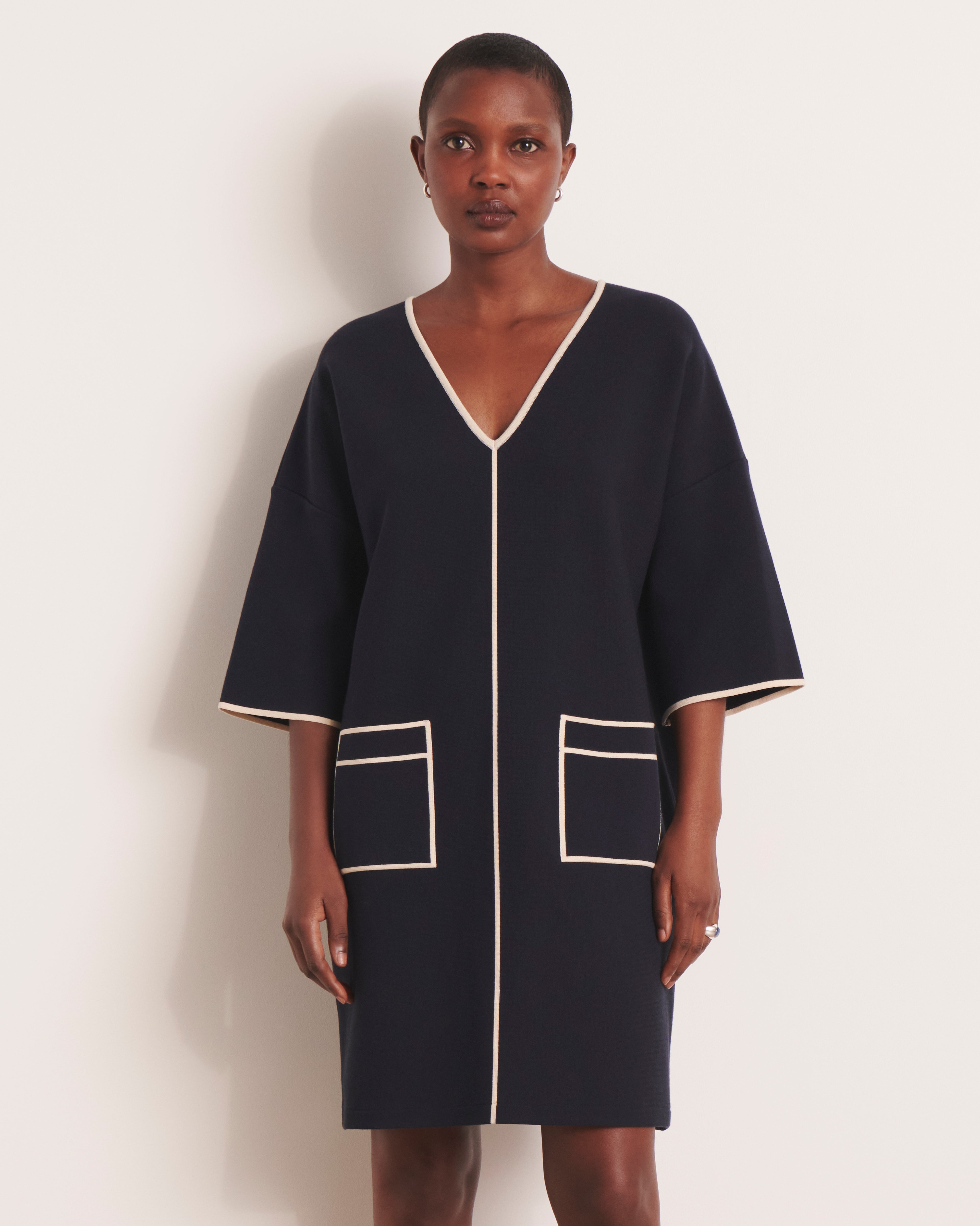 milano knit dress Full Milano-knit midi dress
