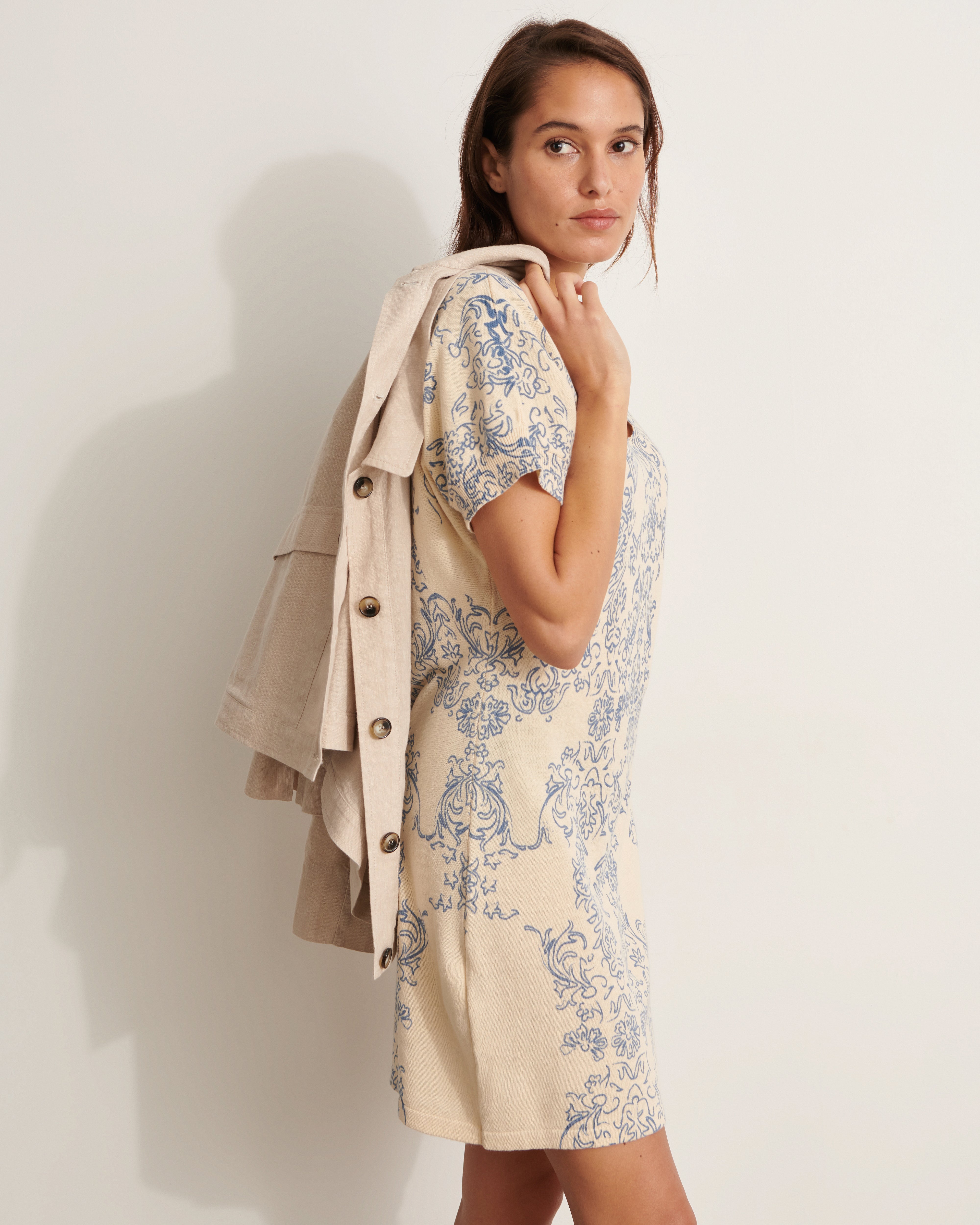 mesh kimono dress Printed mesh kimono dress – Devernois