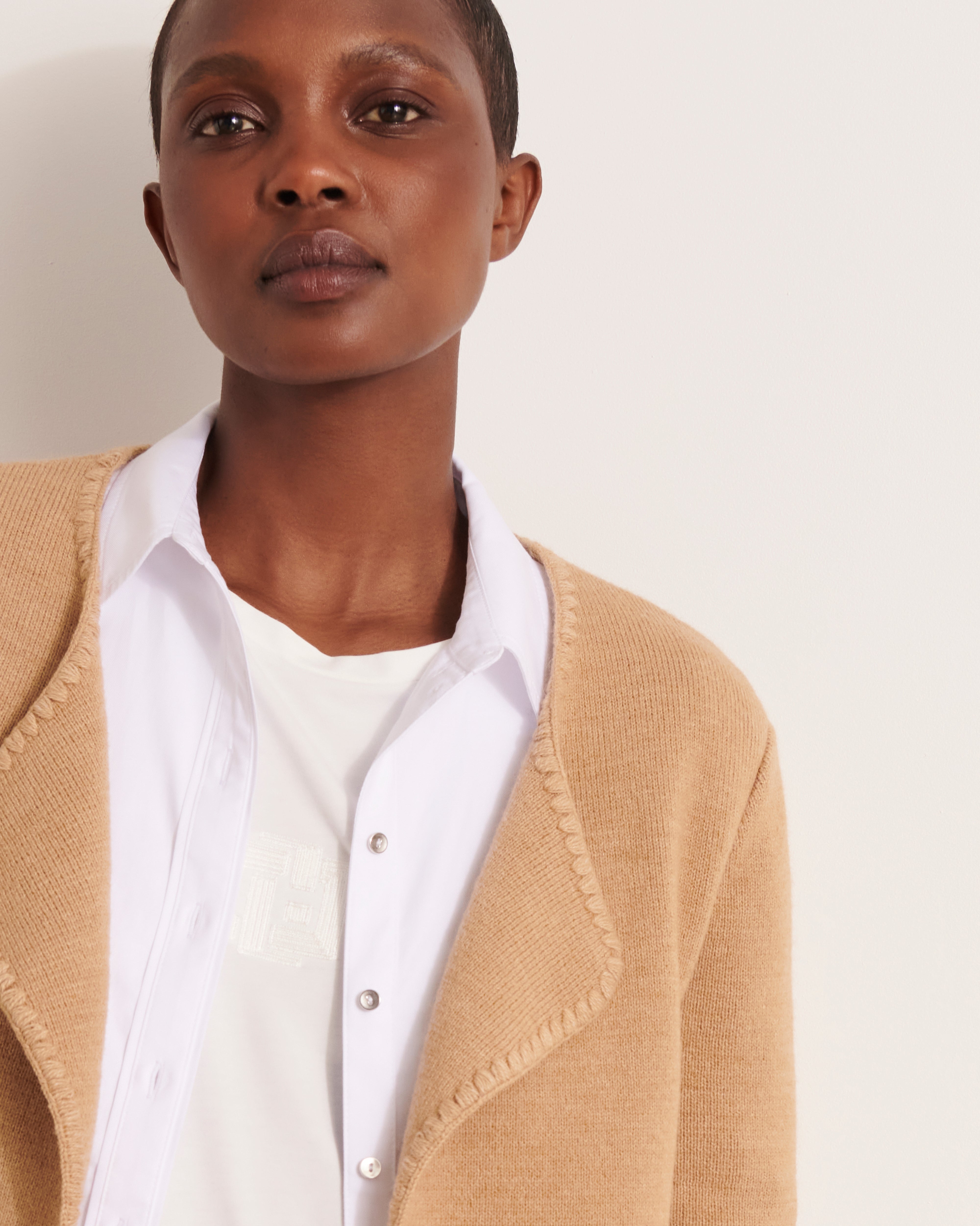 Merino wool and alpaca knitted jacket VALEANDRE1927/12015/010