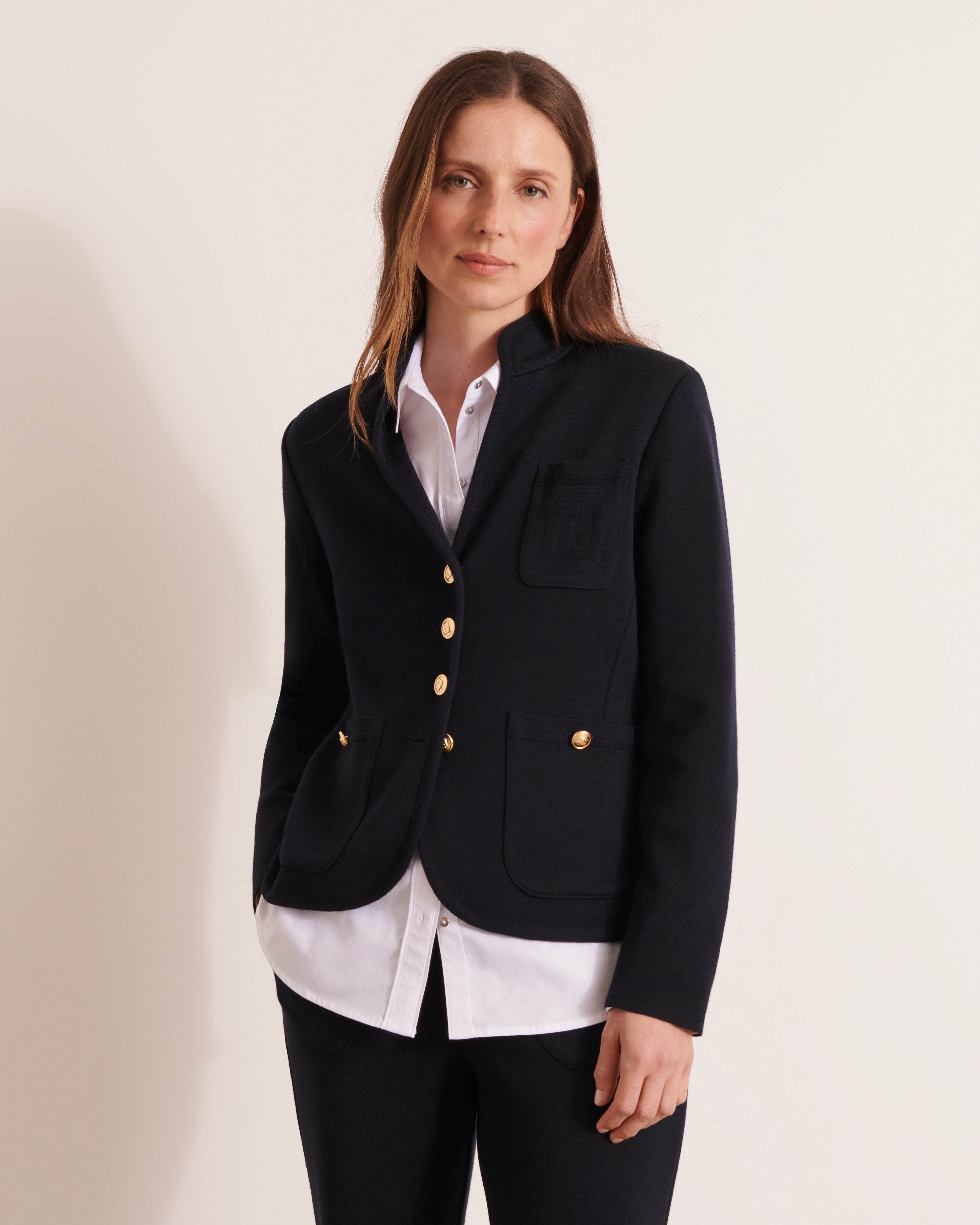 VICTORINE1927-12/12036/312 Merino wool milano knit jacket