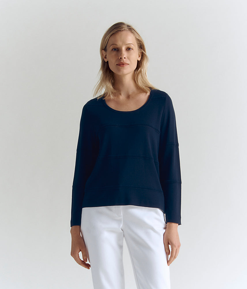 Knitted sweater in ecological jersey AGRES/83114/886