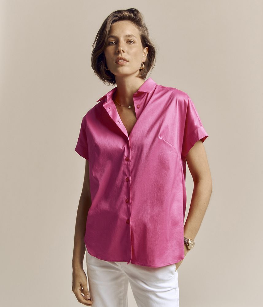 Cotton satin blouse CROPEL/81100/416
