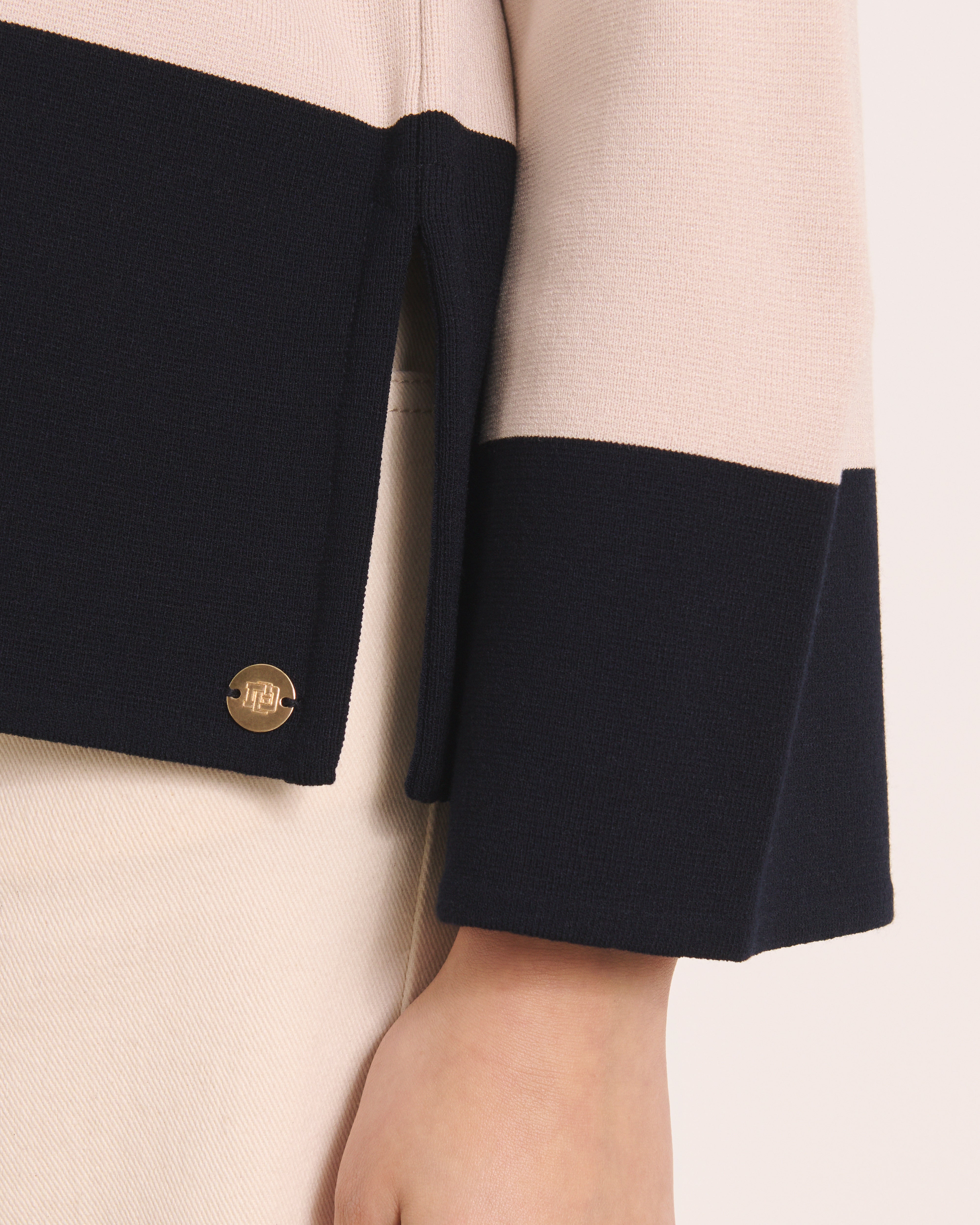 Pull boite en maille colorblock ABELINA/13251/781