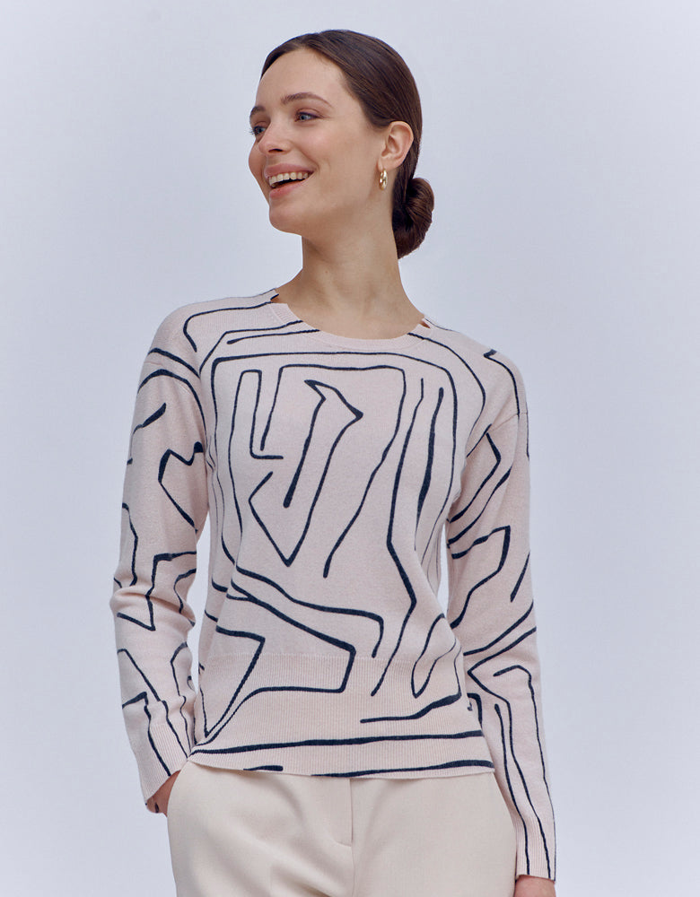 Pull maille imprimé ABILIGNE/86052/511