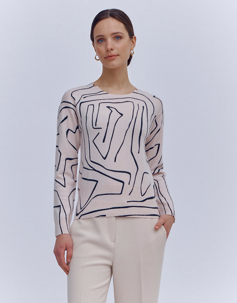 Pull maille imprimé ABILIGNE/86052/511