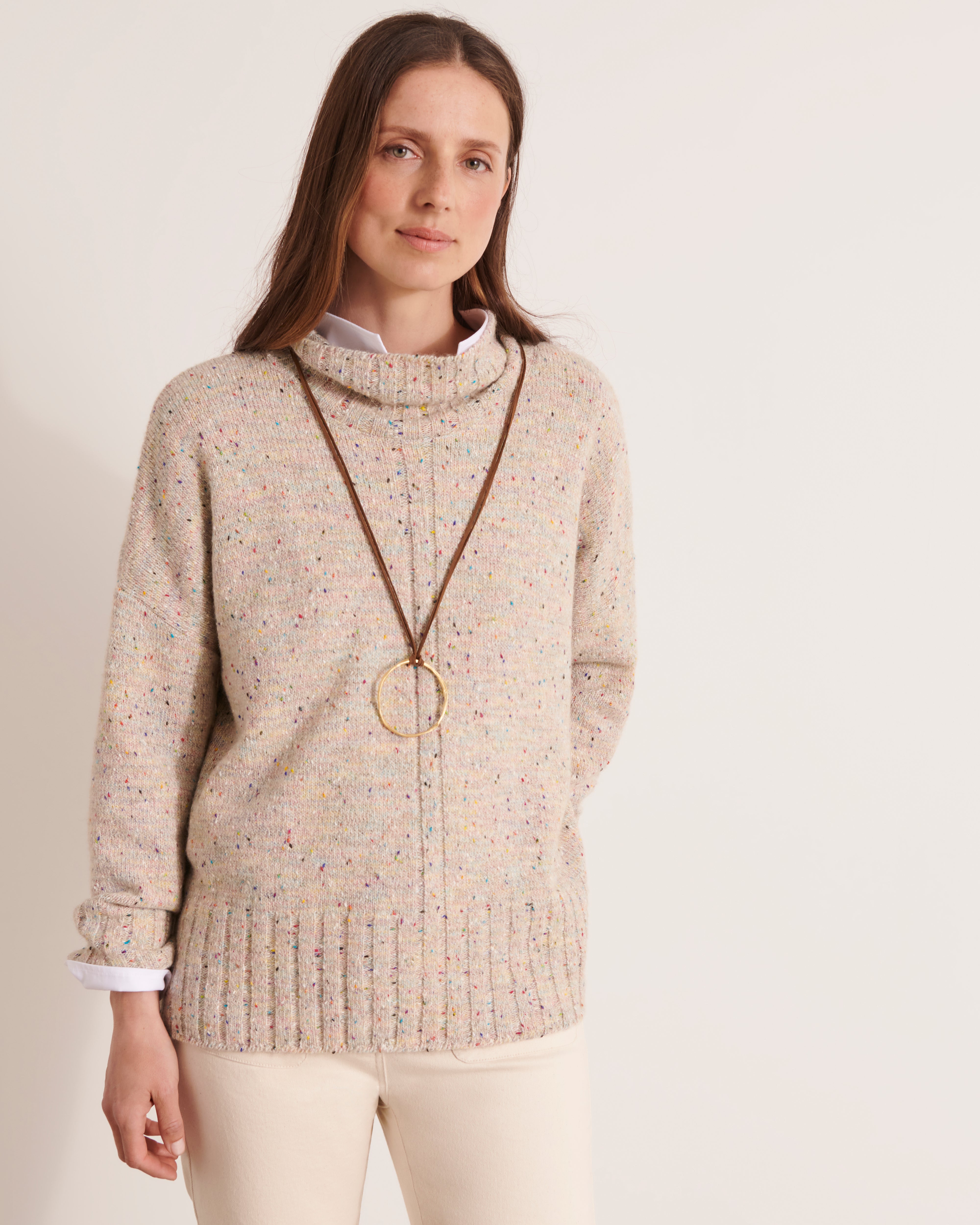 Pull en maille chinée ABIME12/12201/771