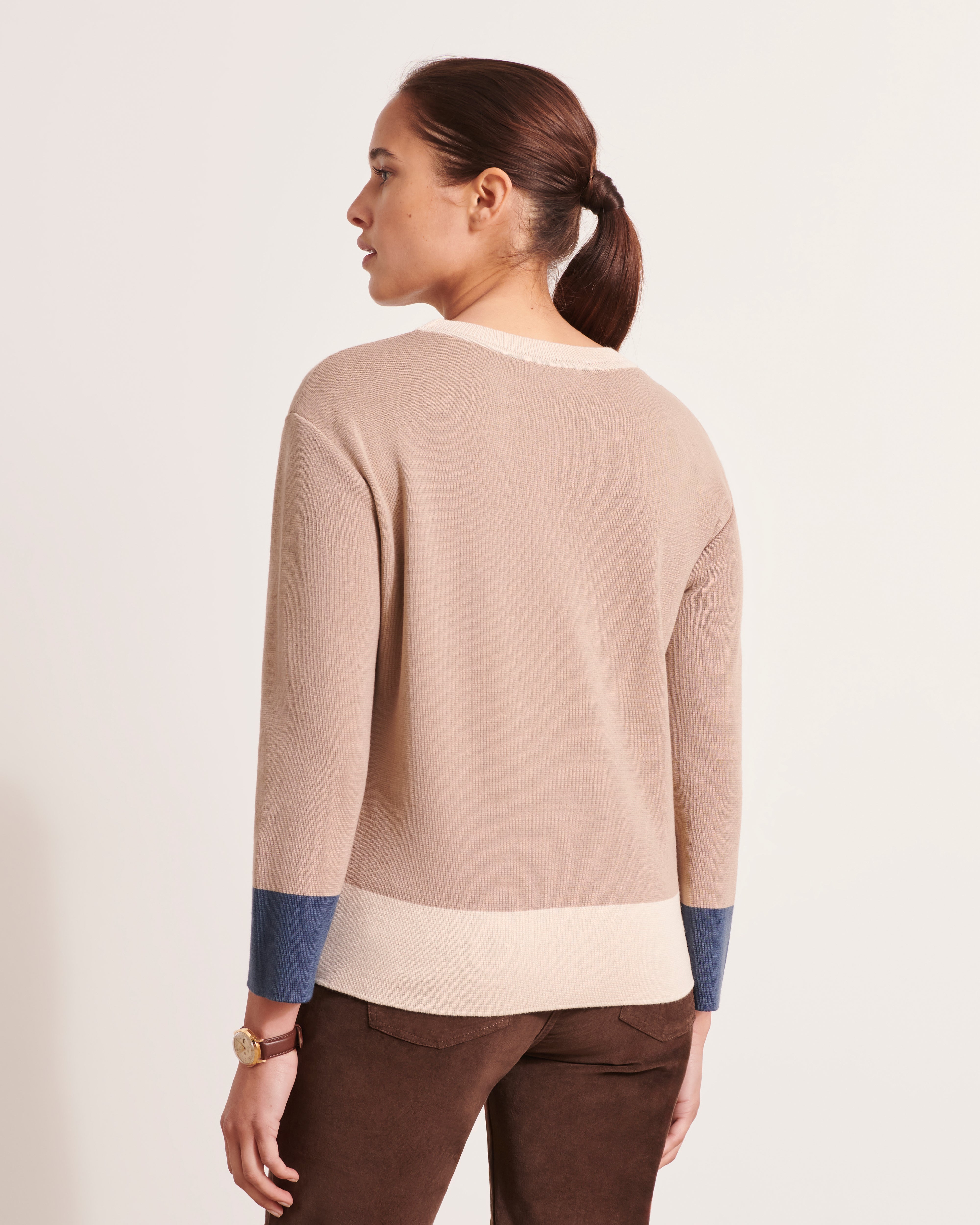 pull col rond en laine mérinos