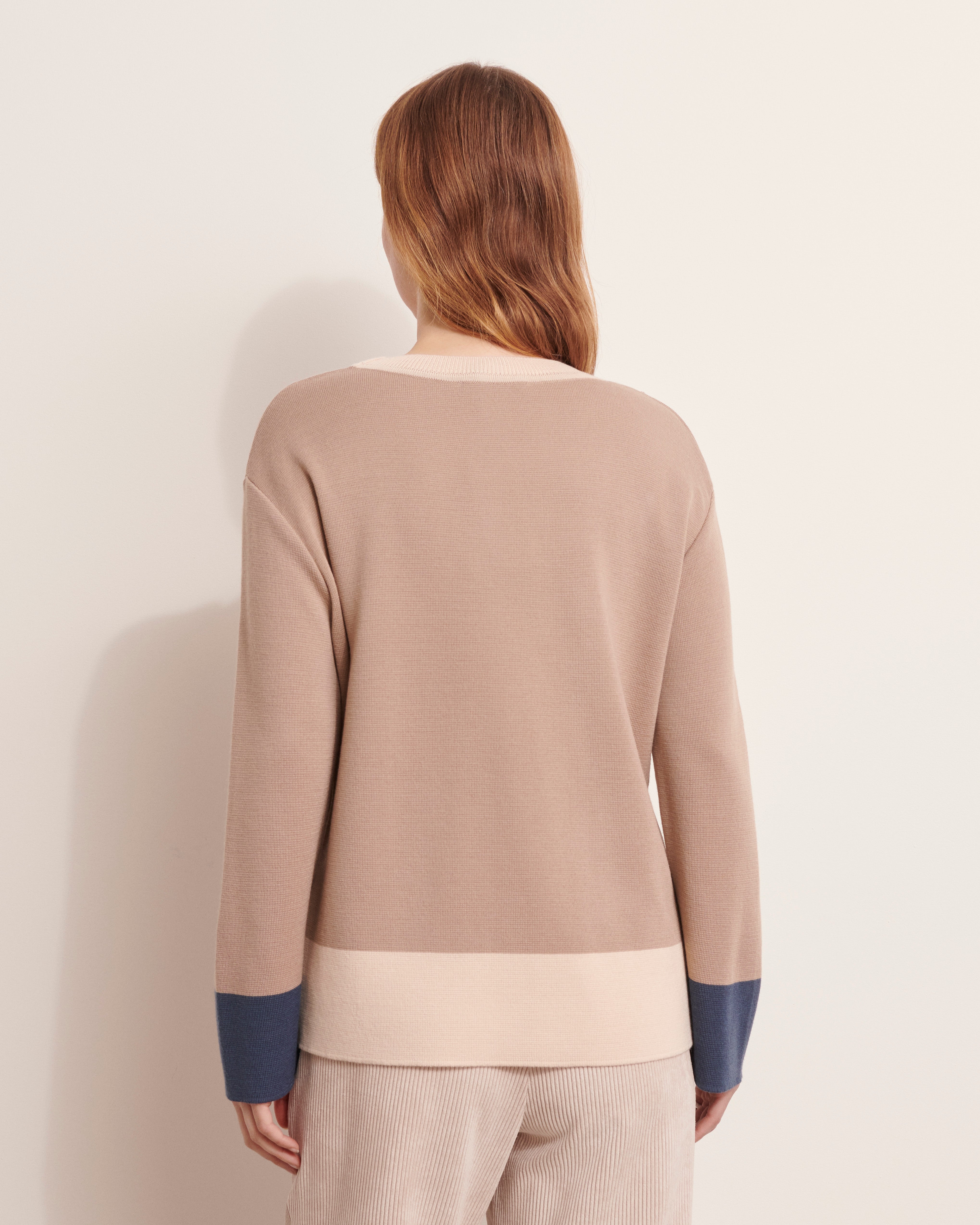 pull col rond en laine mérinos