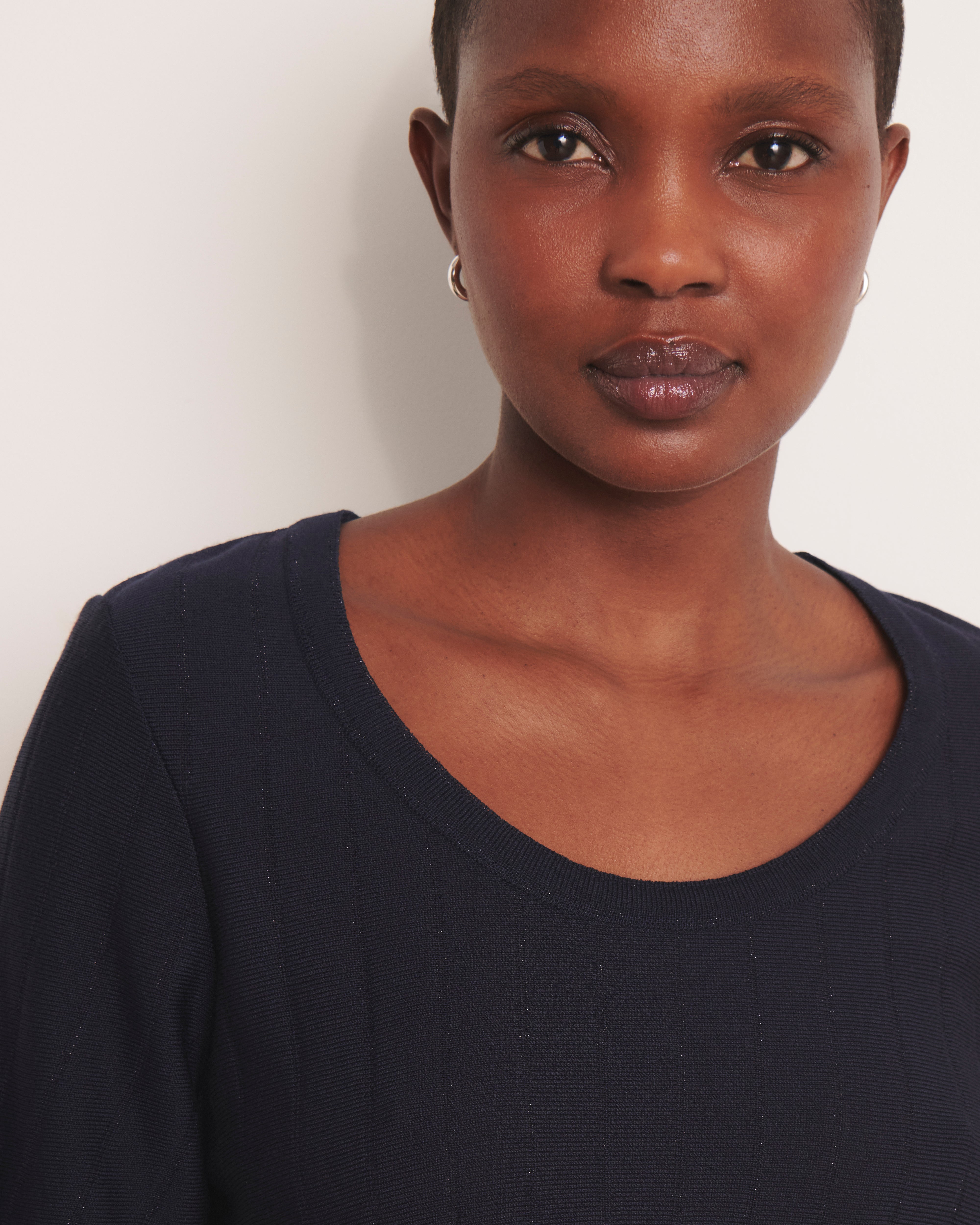 ABYSSE/13016/317 Suéter de punto de manga corta