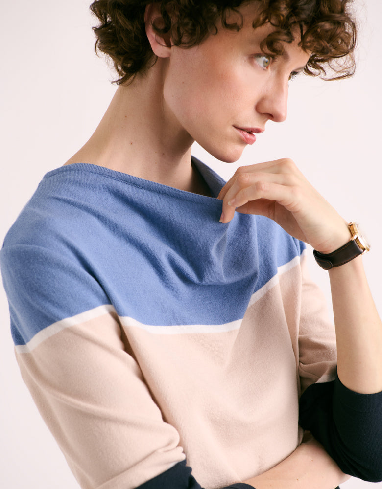 Tricolor knit sweater ACCIUS/88253/881