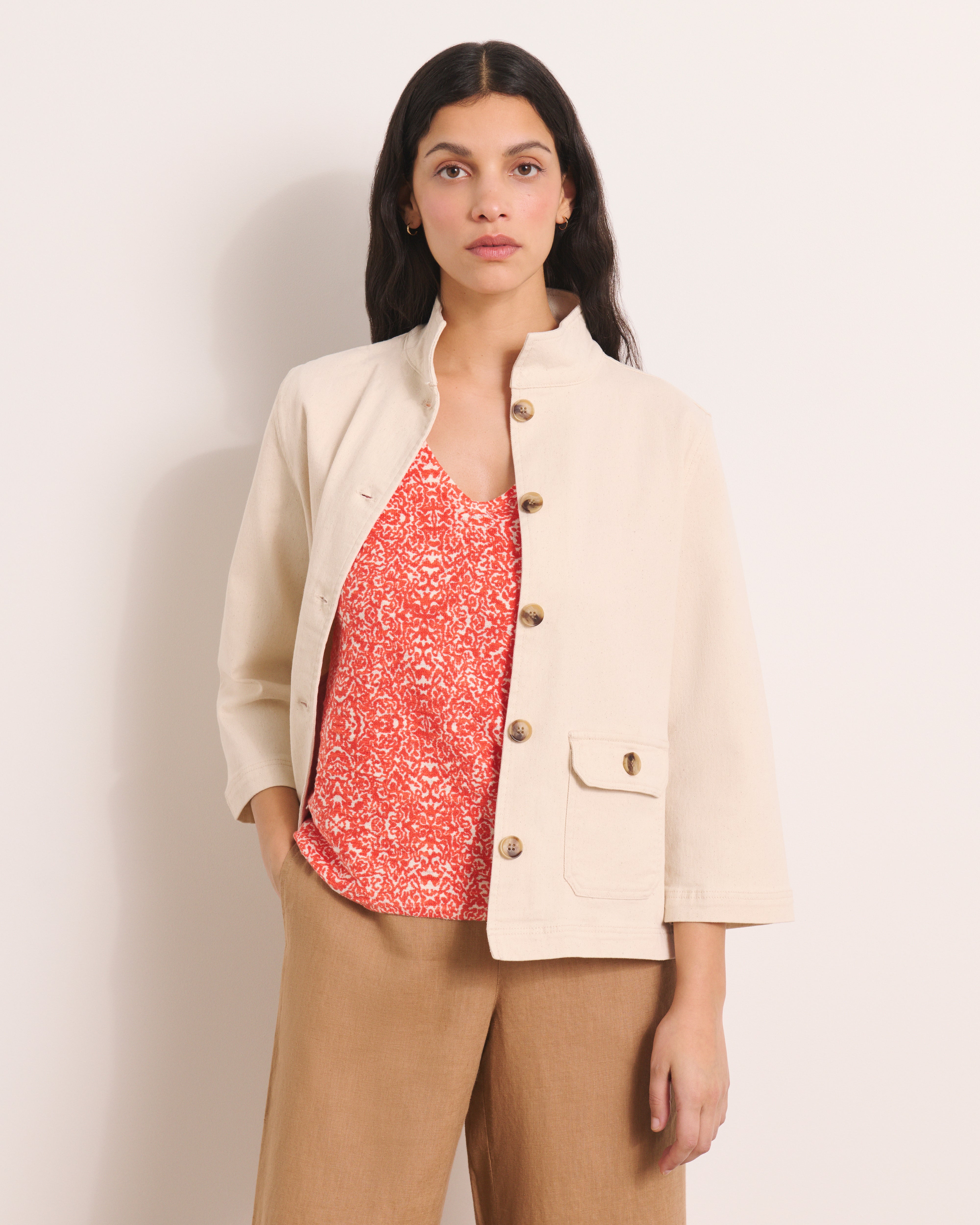 Pull imprimé orange ADAYOU/13225/831