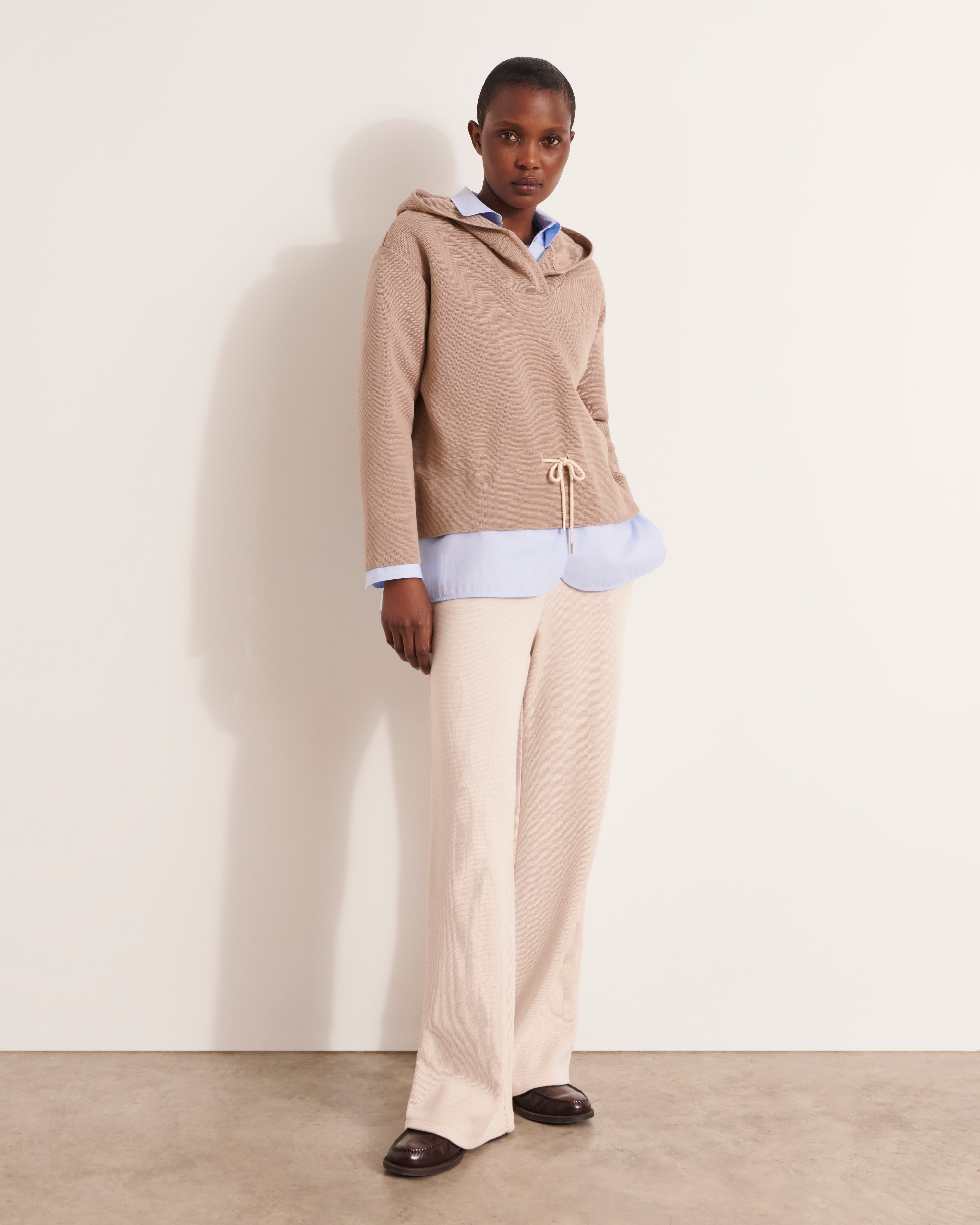 Sweat à capuche en laine mérinos ADENIA-UNI/12086/781