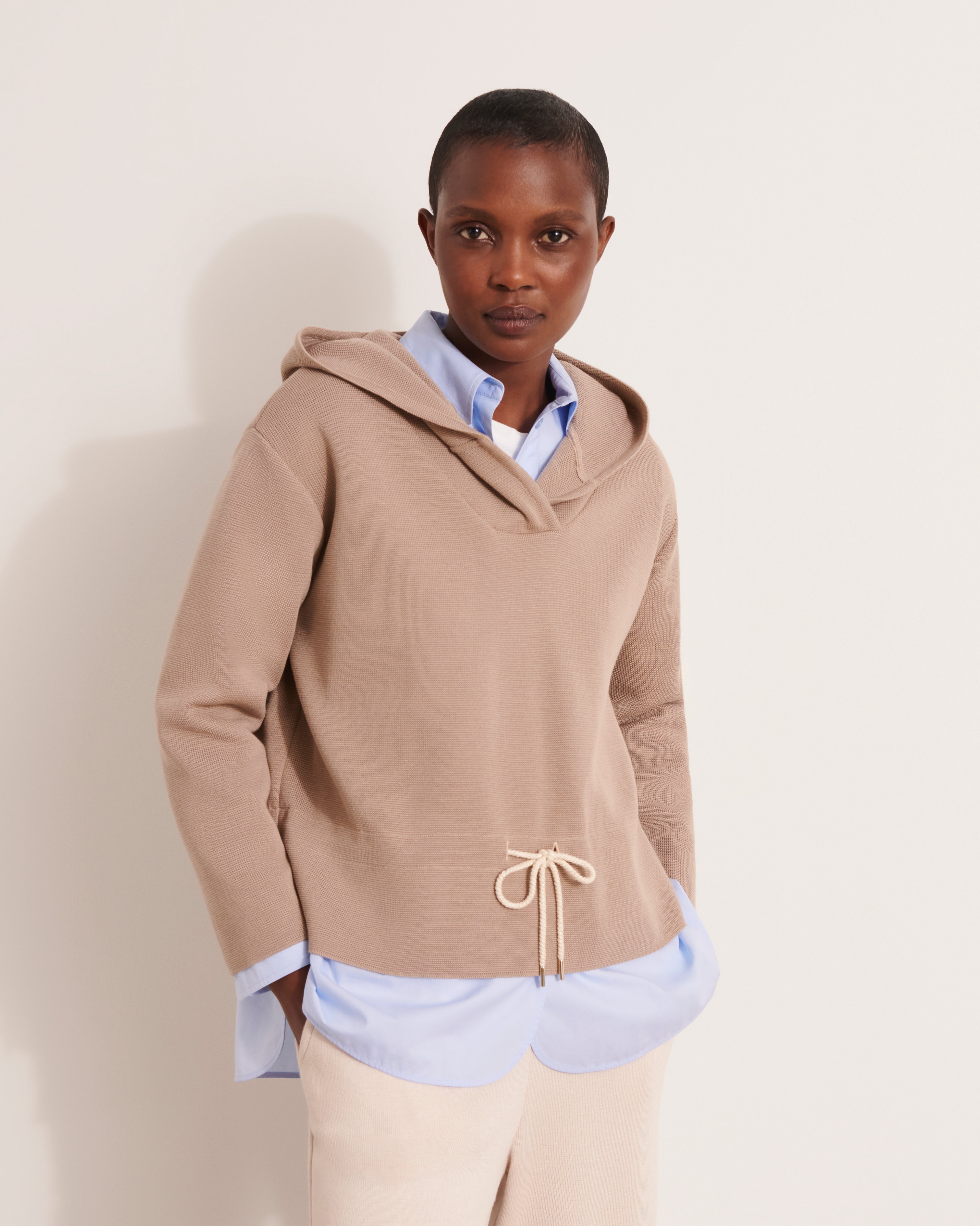 Sweat à capuche en laine mérinos ADENIA-UNI/12086/781