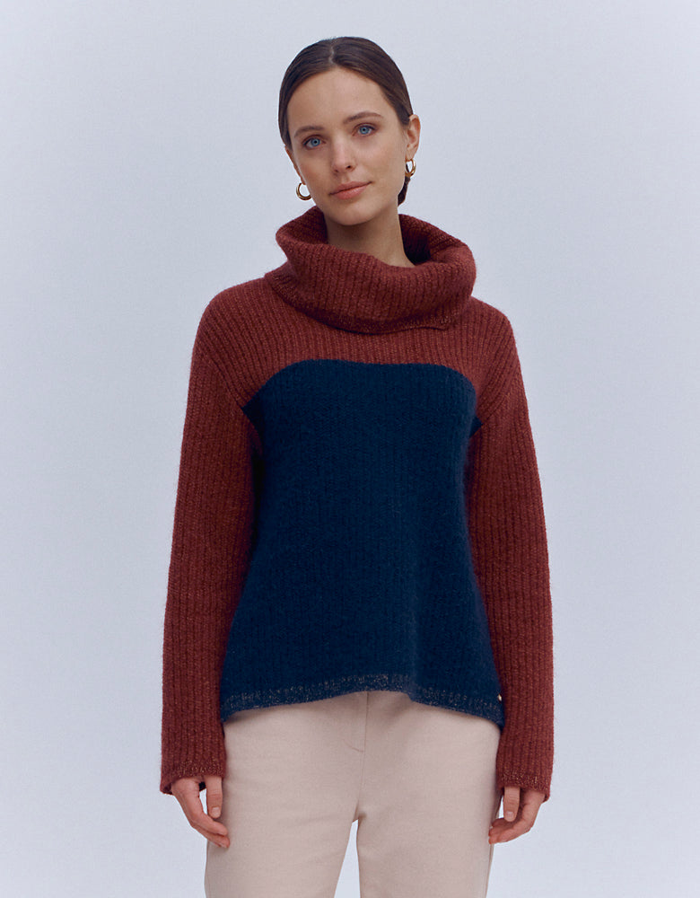 Knit sweater with ball neck ADORYS-BI/86262/816