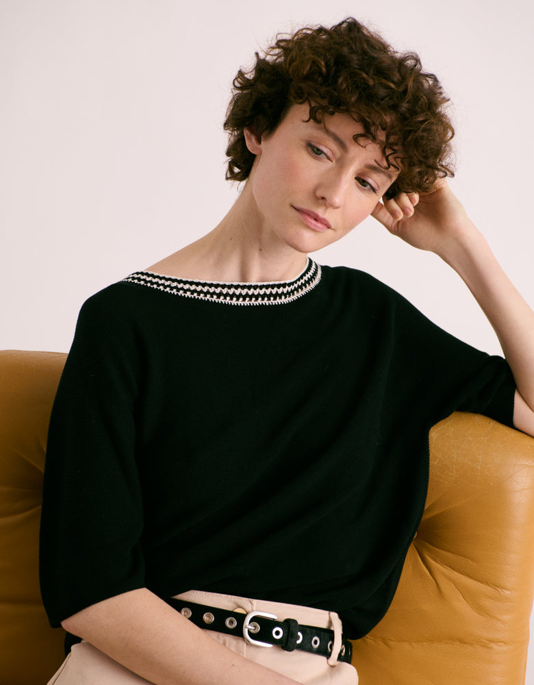 Pull en maille encolure bateau AIGLE/88129/921