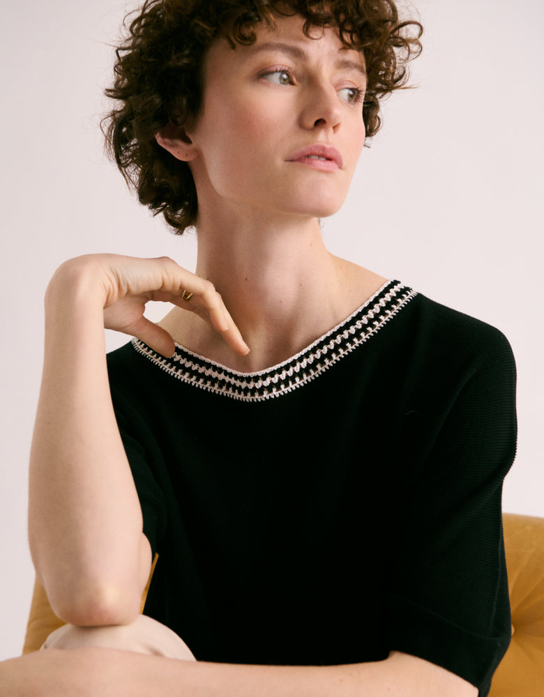Pull en maille encolure bateau AIGLE/88129/921