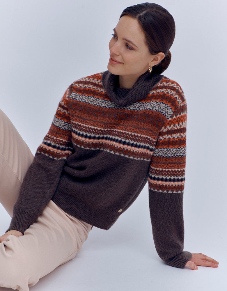 Jacquard knit mohair sweater ALASKA/86223/791