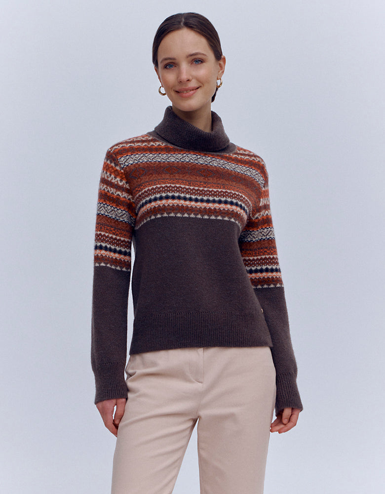 Jacquard knit mohair sweater ALASKA/86223/791