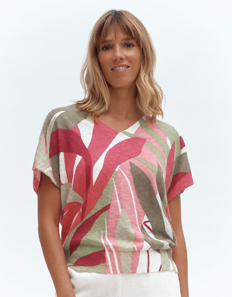 ALBIZIA87/87223/801 printed knitted sweater