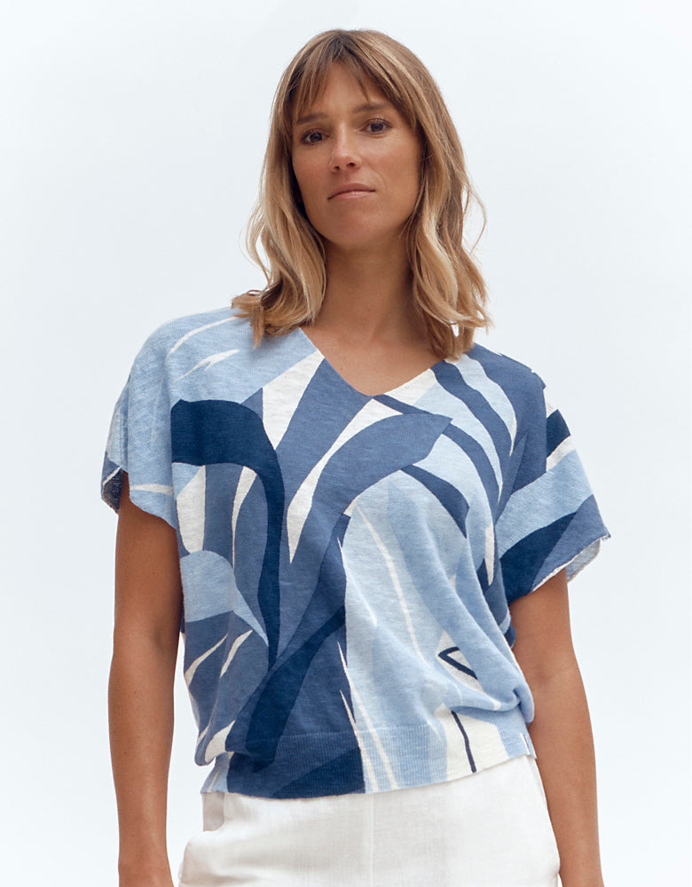 ALBIZIA87/87223/881 printed knitted sweater