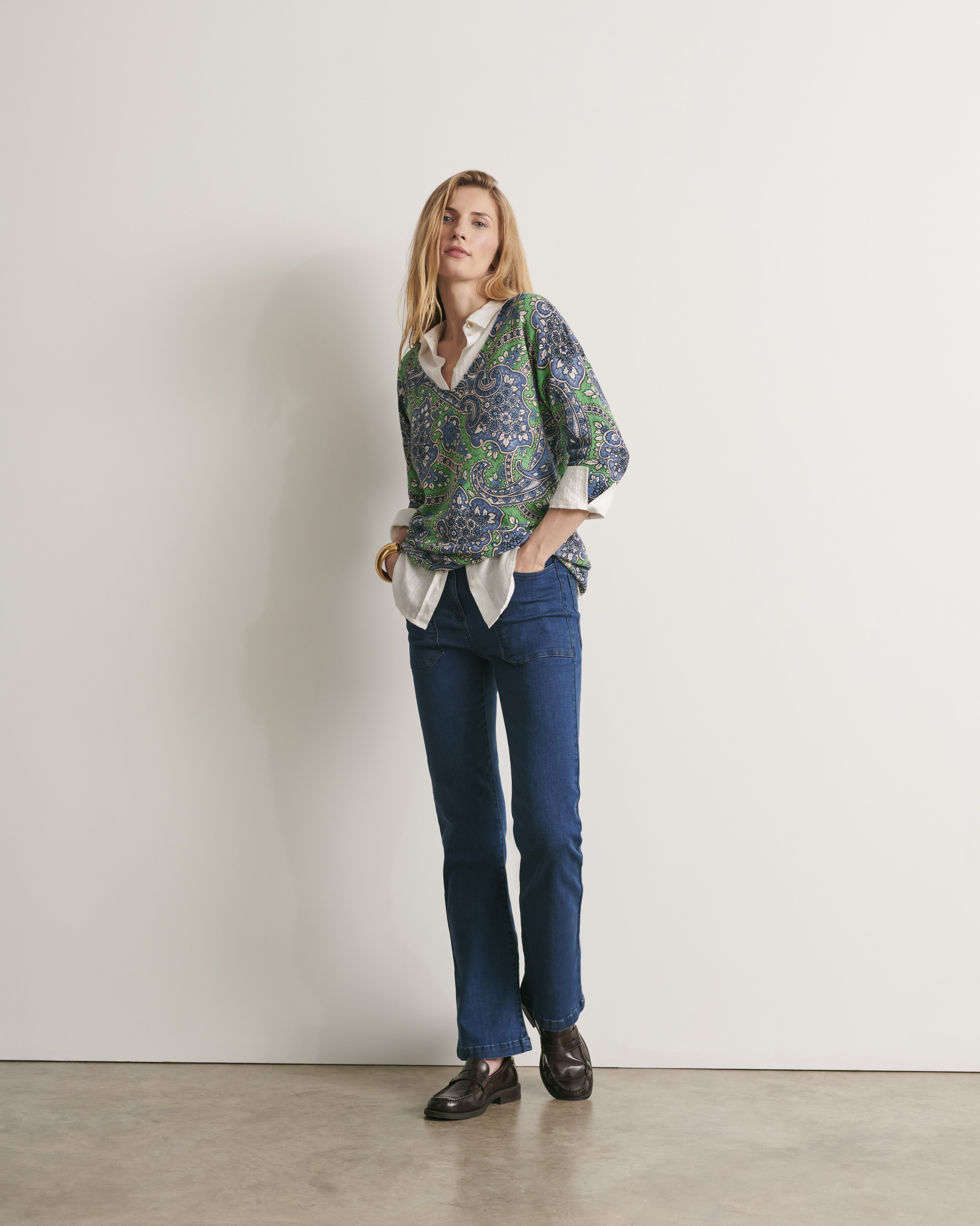 Pull en maille encolure V ALIAS/11186/851
