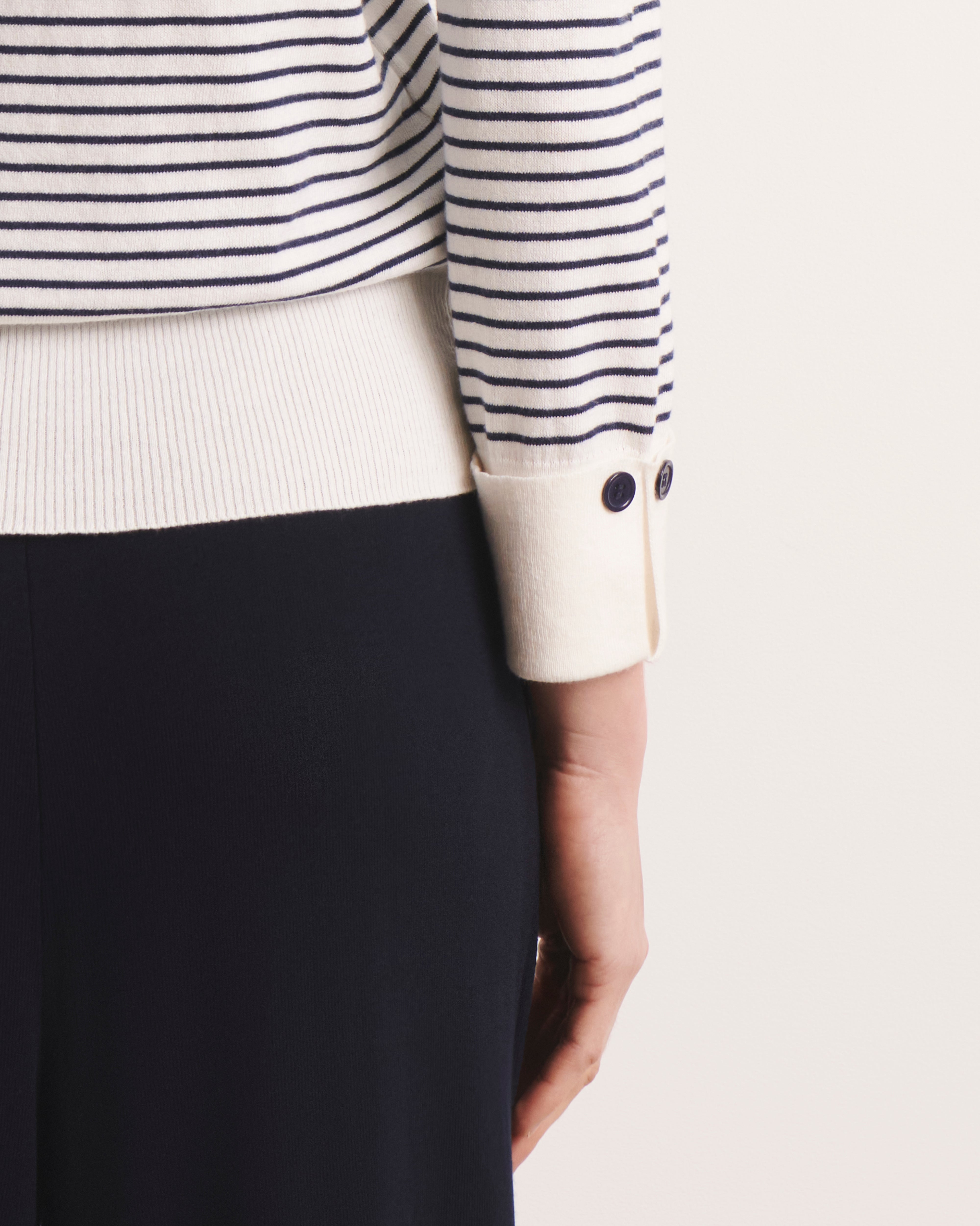 Pull marinière encolure tunisienne ALINIERE/13133/761