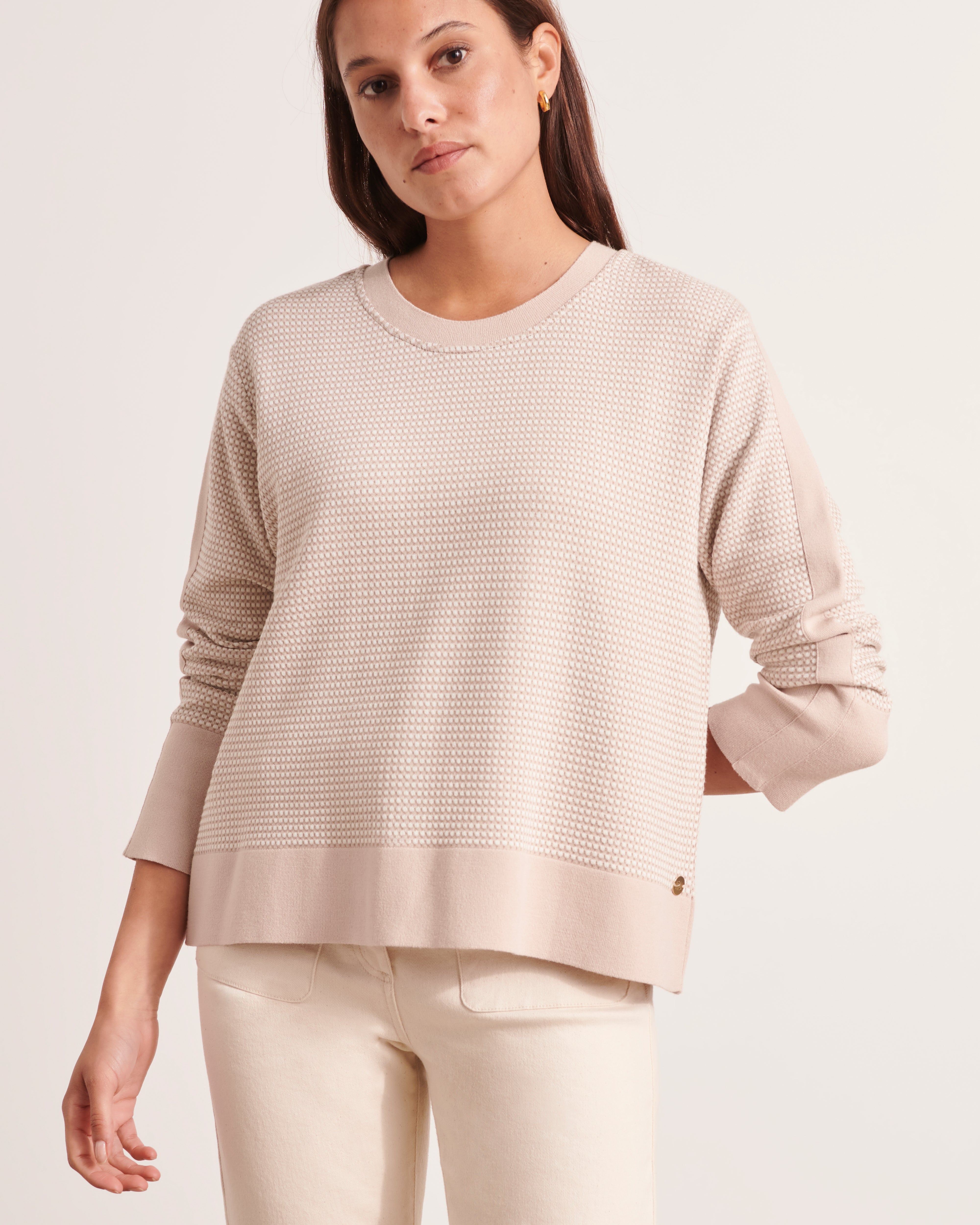 Pull maille jacquard stretch ALVA/12046/781