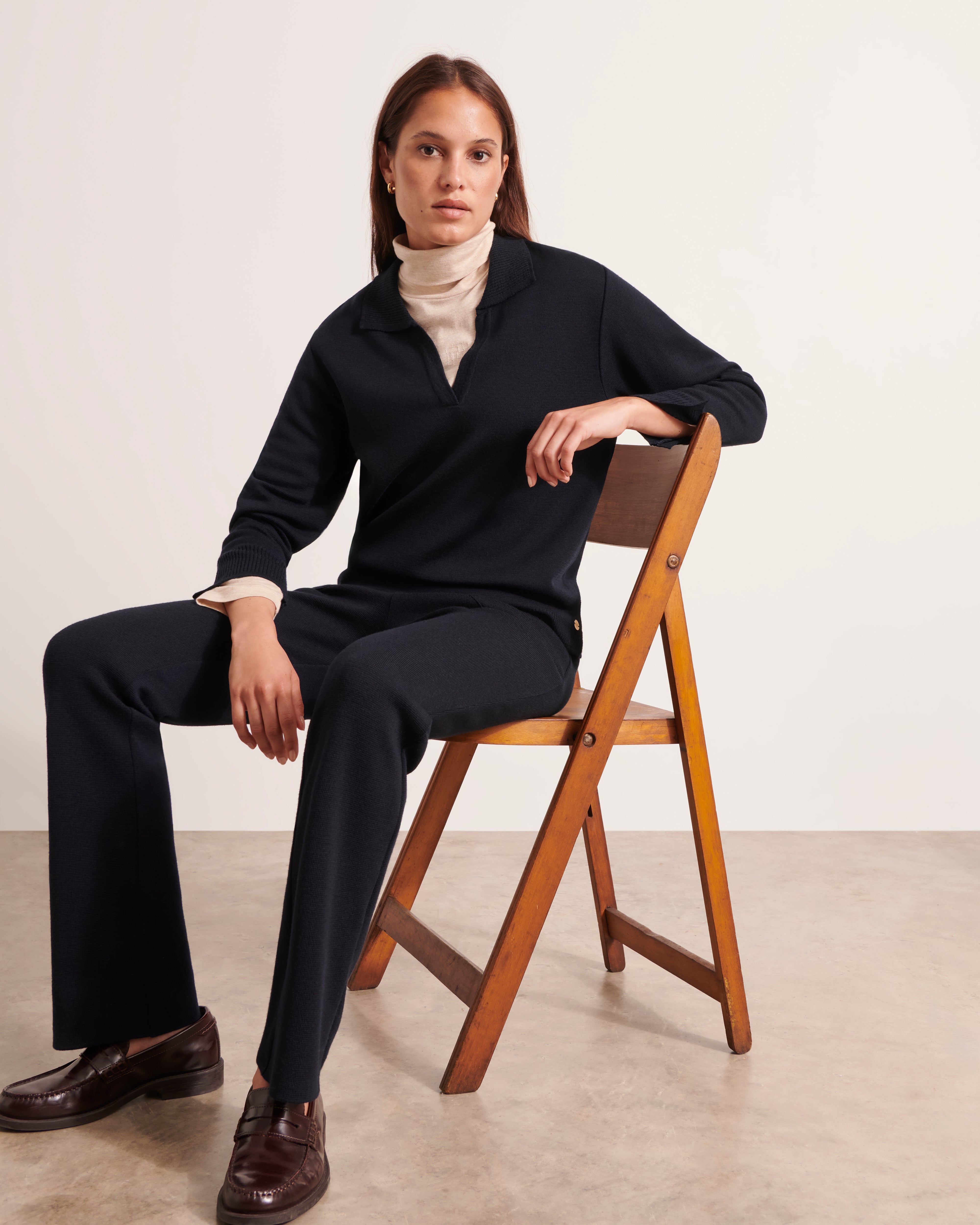 Pull en maille milano et laine mérinos AMALYA/12043/319