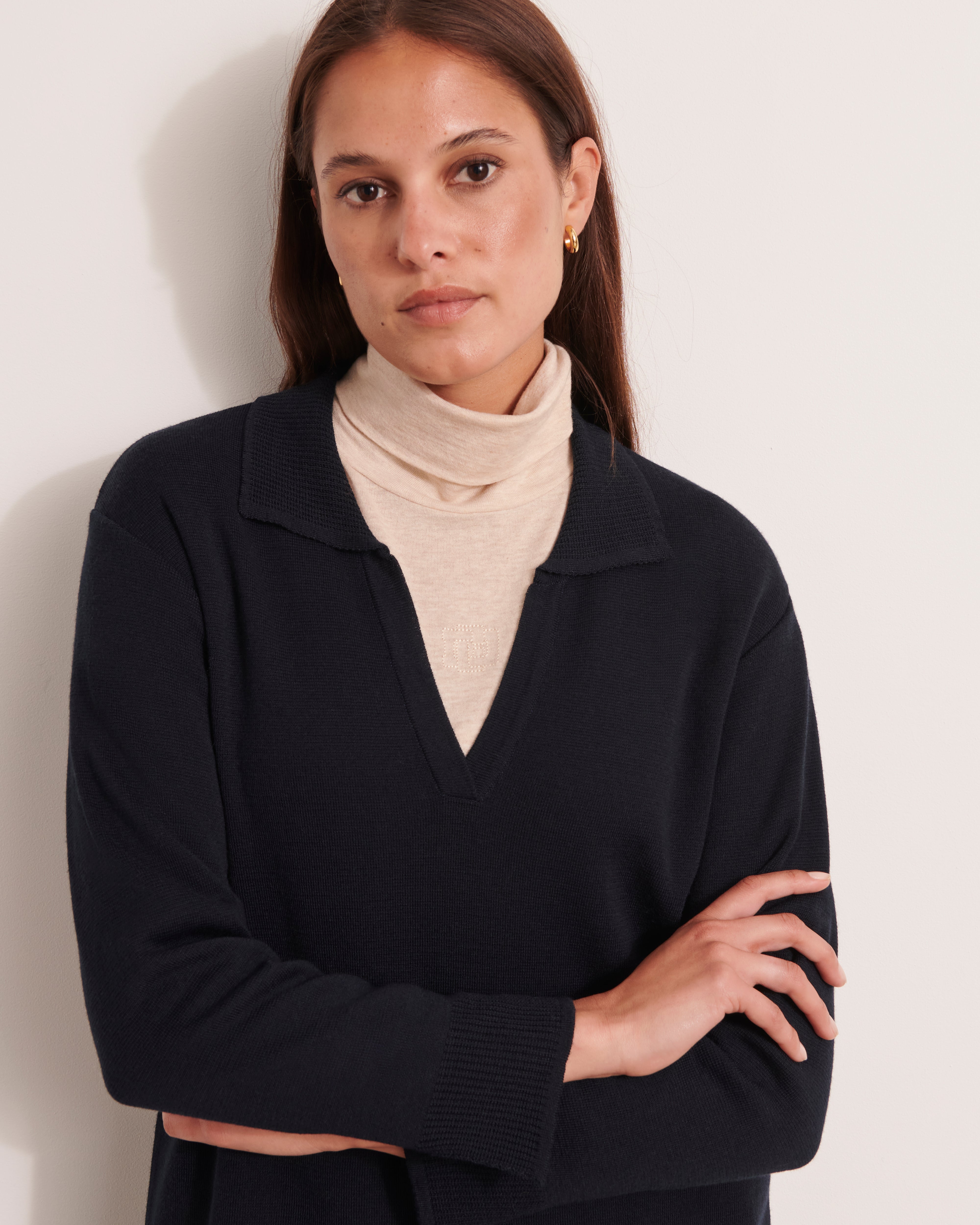 Pull en maille milano et laine mérinos AMALYA/12043/319