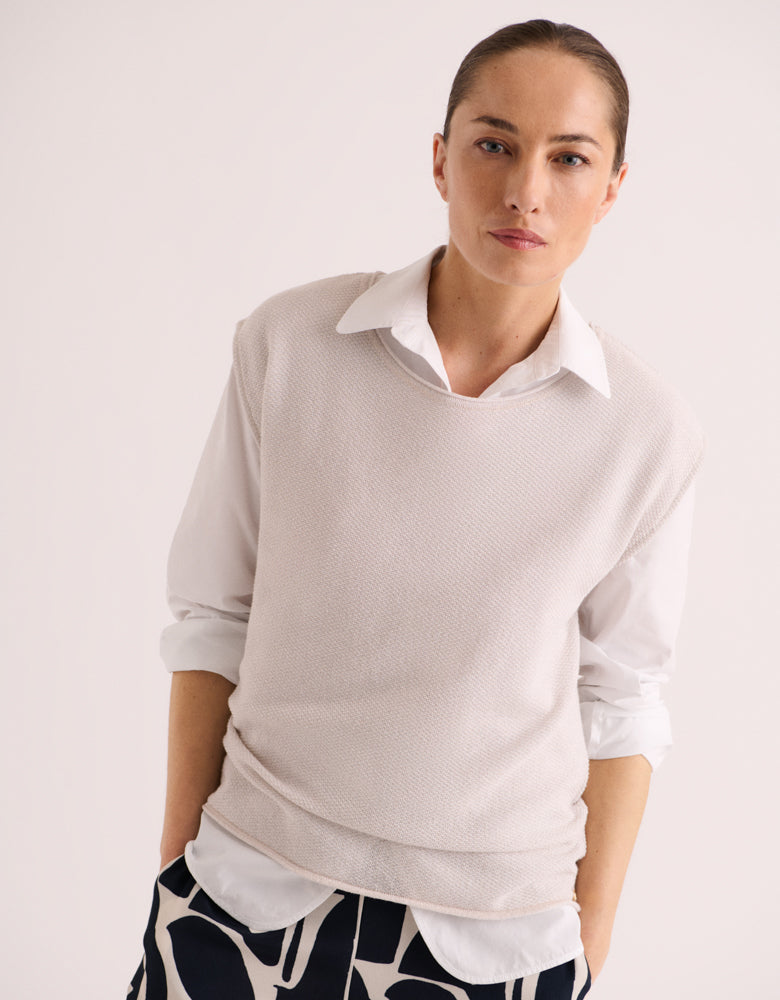 Pull en maille sans manches ANGLET/88082/904