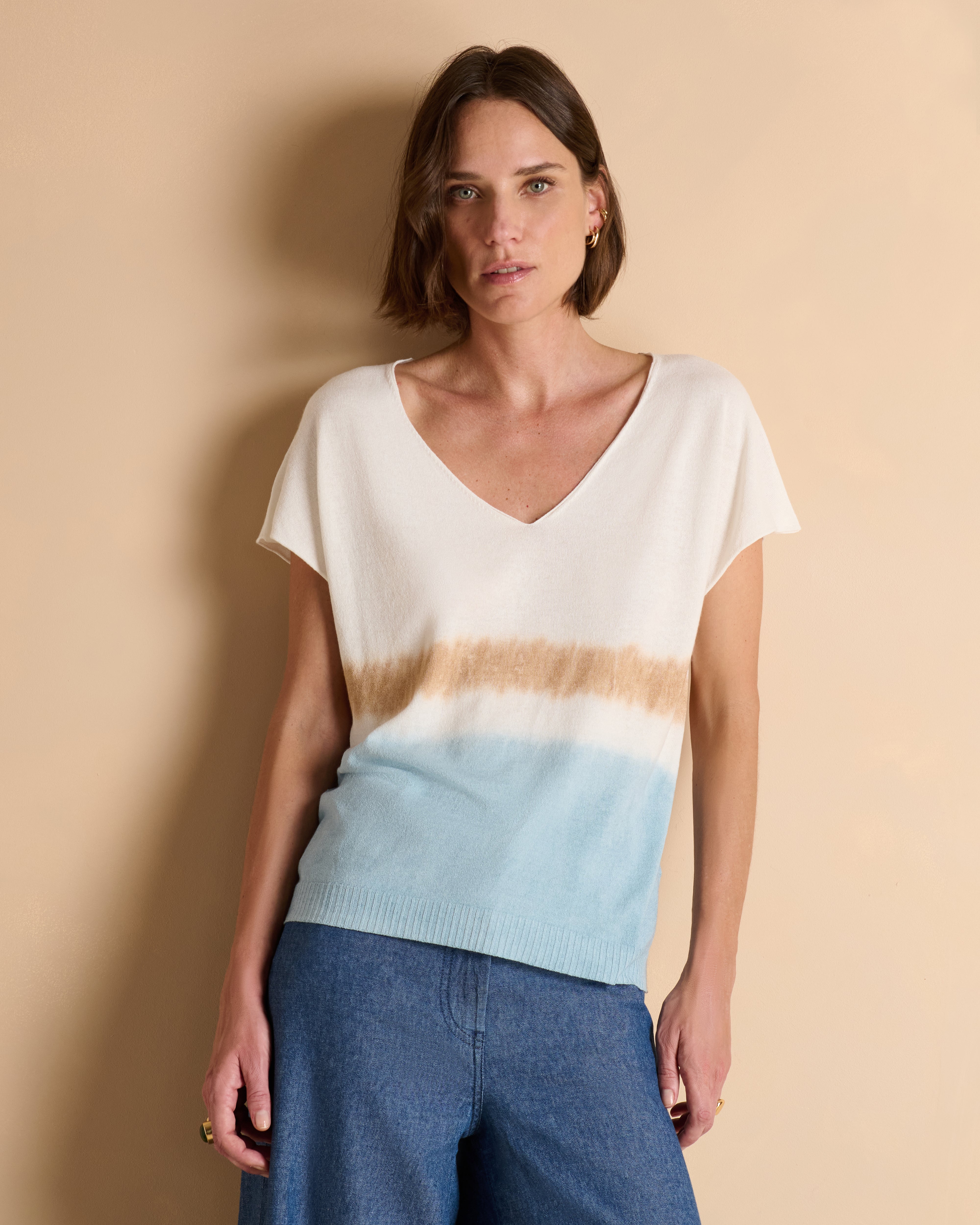 Pull kimono en maille tie-and-dye APACHE/13332/511