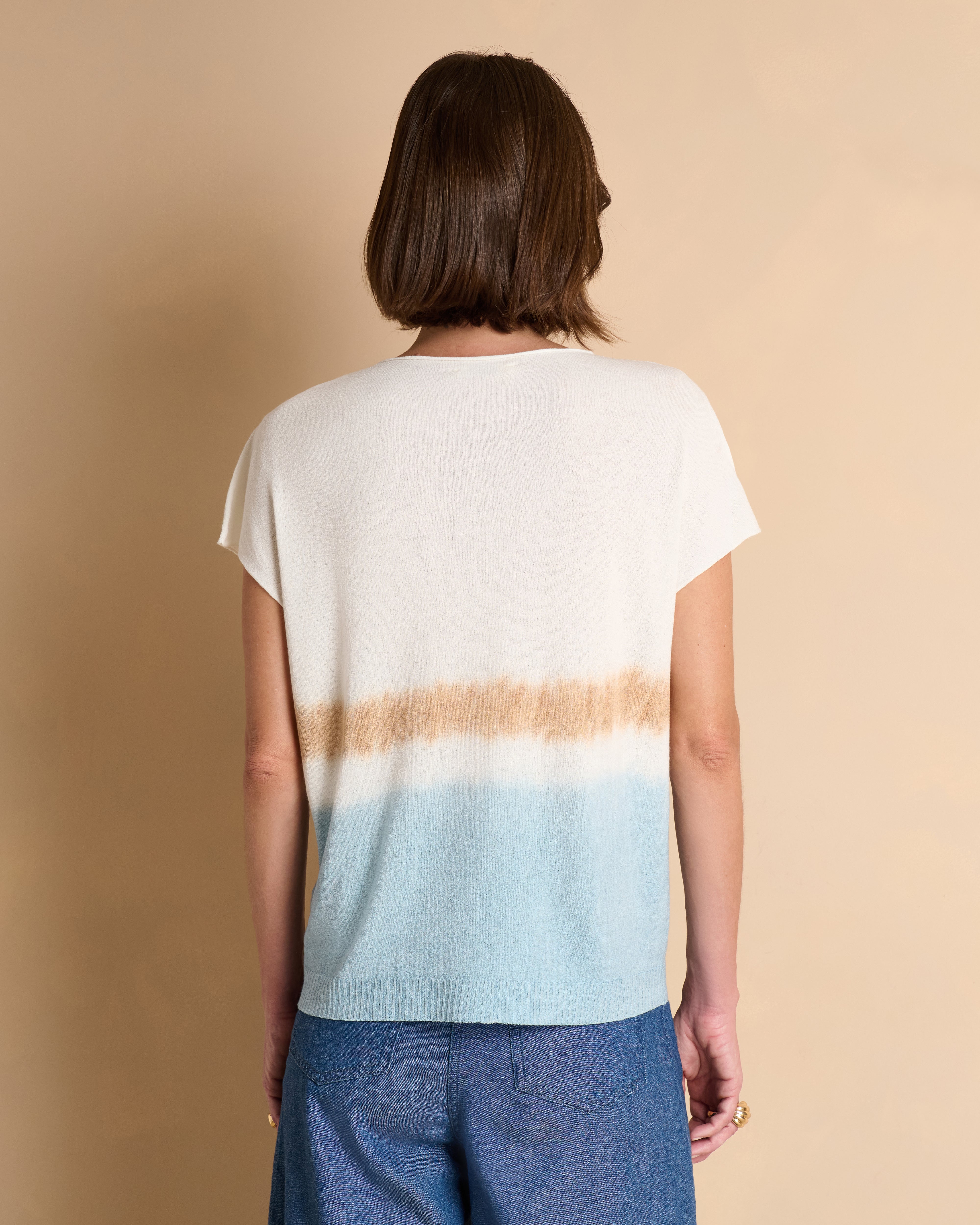 Pull kimono en maille tie-and-dye APACHE/13332/511