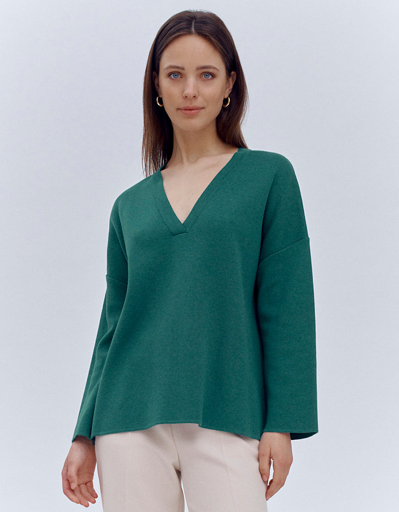 Oversize knit sweater in merino wool APOLLINE/86104/188