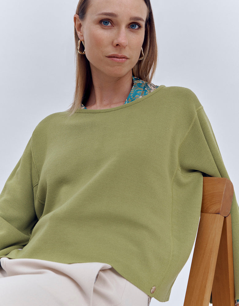 Pull maille boite en mérinos APOLLON/86035/180
