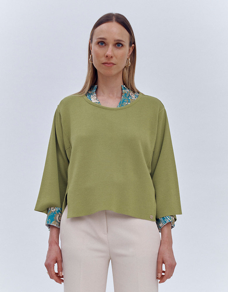 Pull maille boite en mérinos APOLLON/86035/180