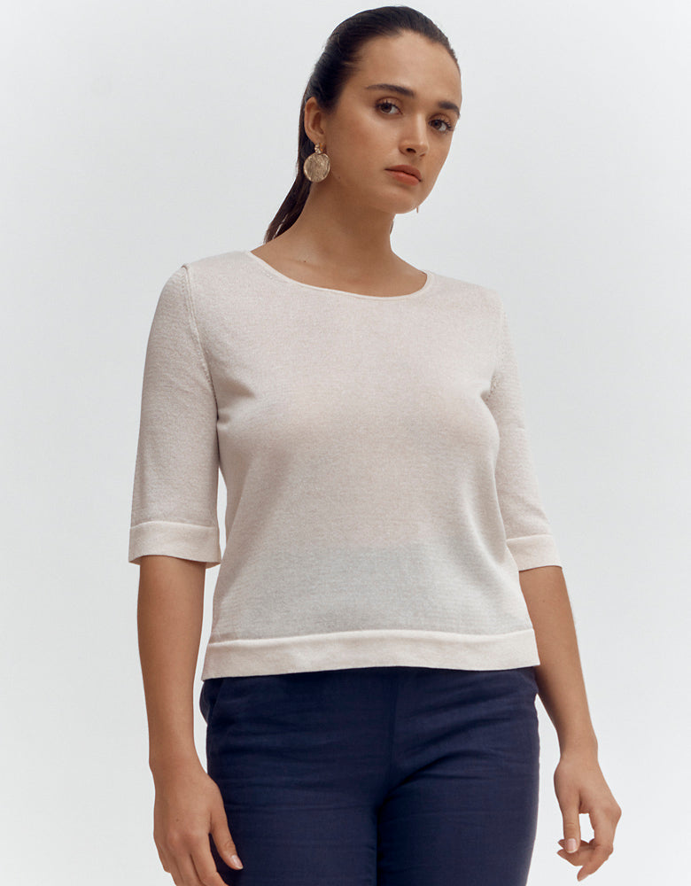 Iridescent knit sweater ARIELLE/87109/011