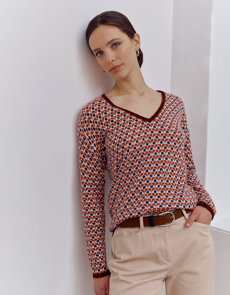 Pull imprimé ARROND/86187/816
